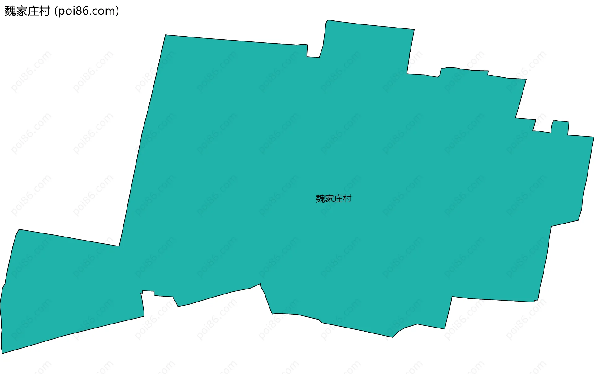 魏家庄村边界地图