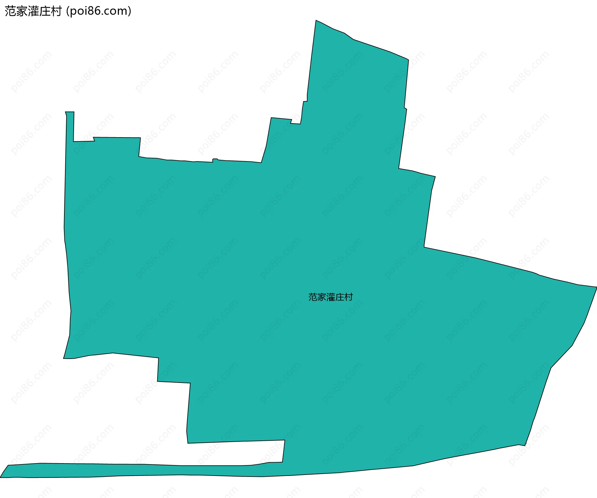 范家灌庄村边界地图