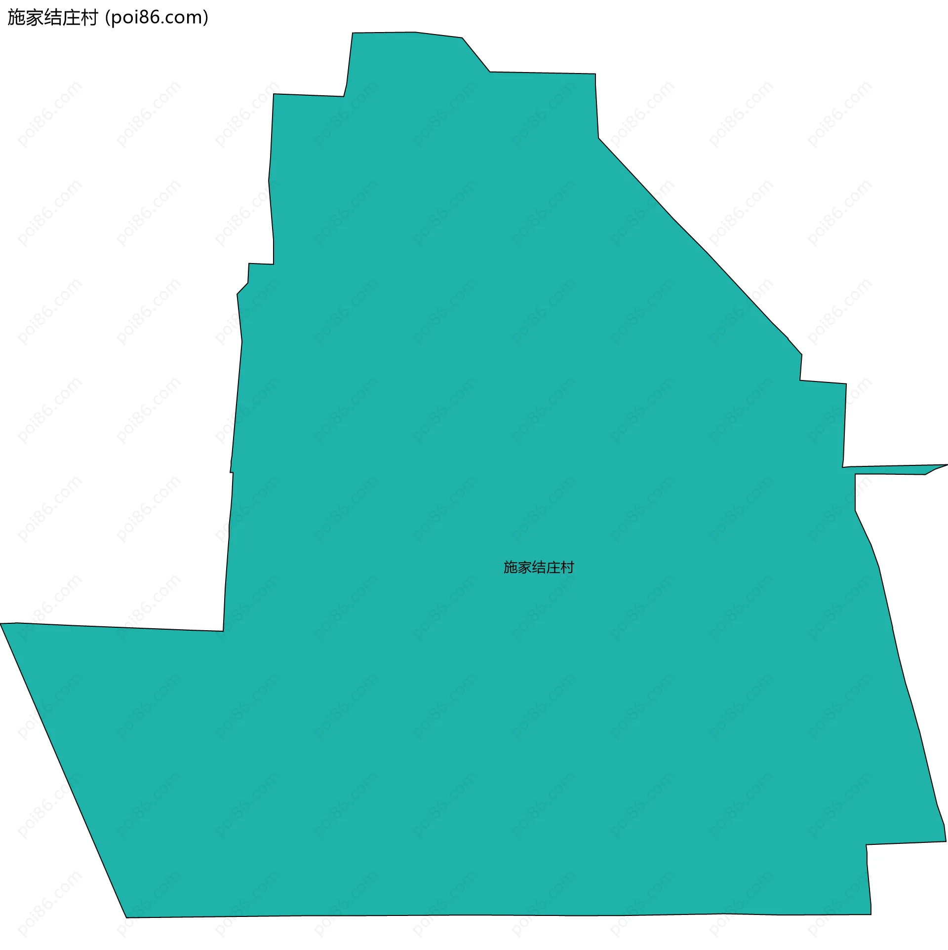 施家结庄村边界地图