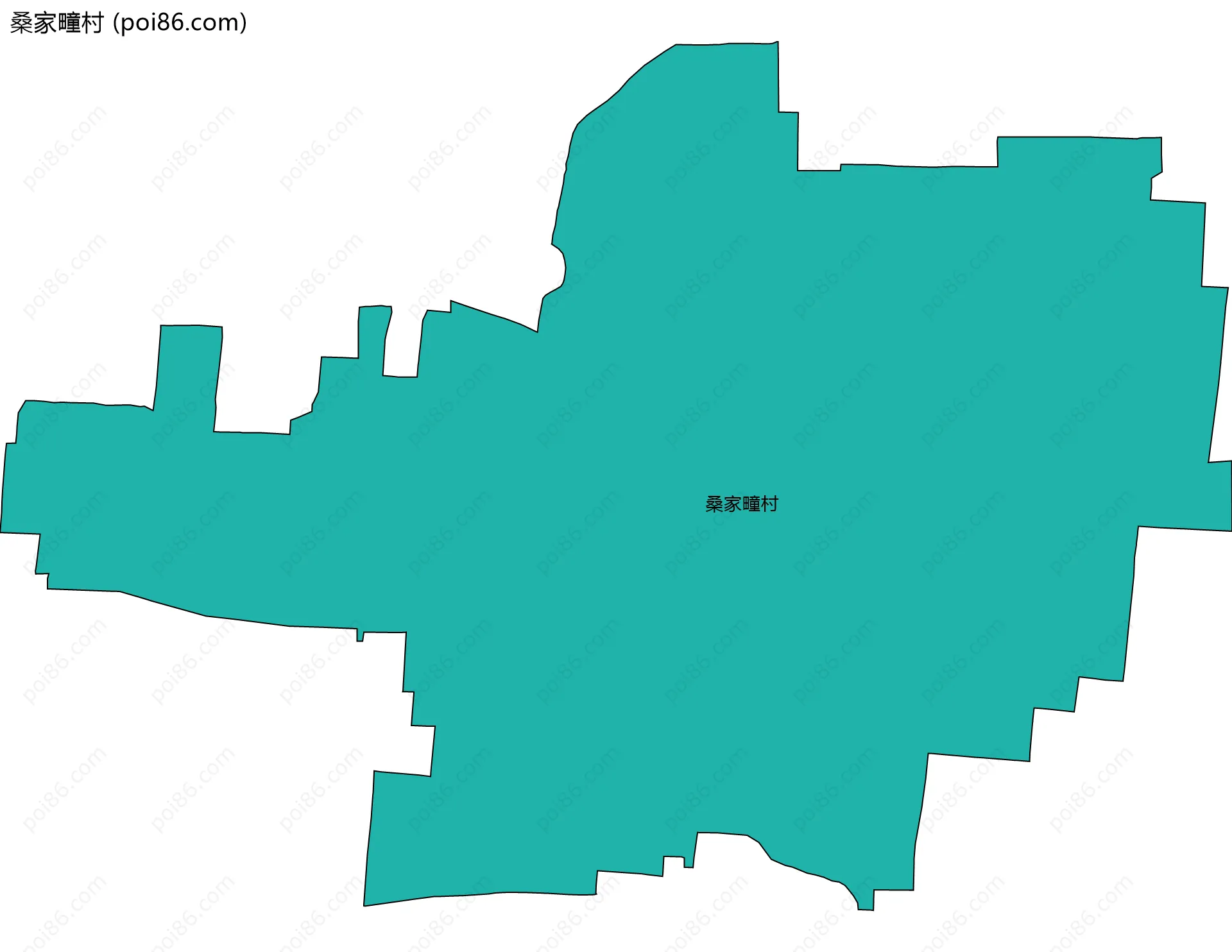桑家疃村边界地图