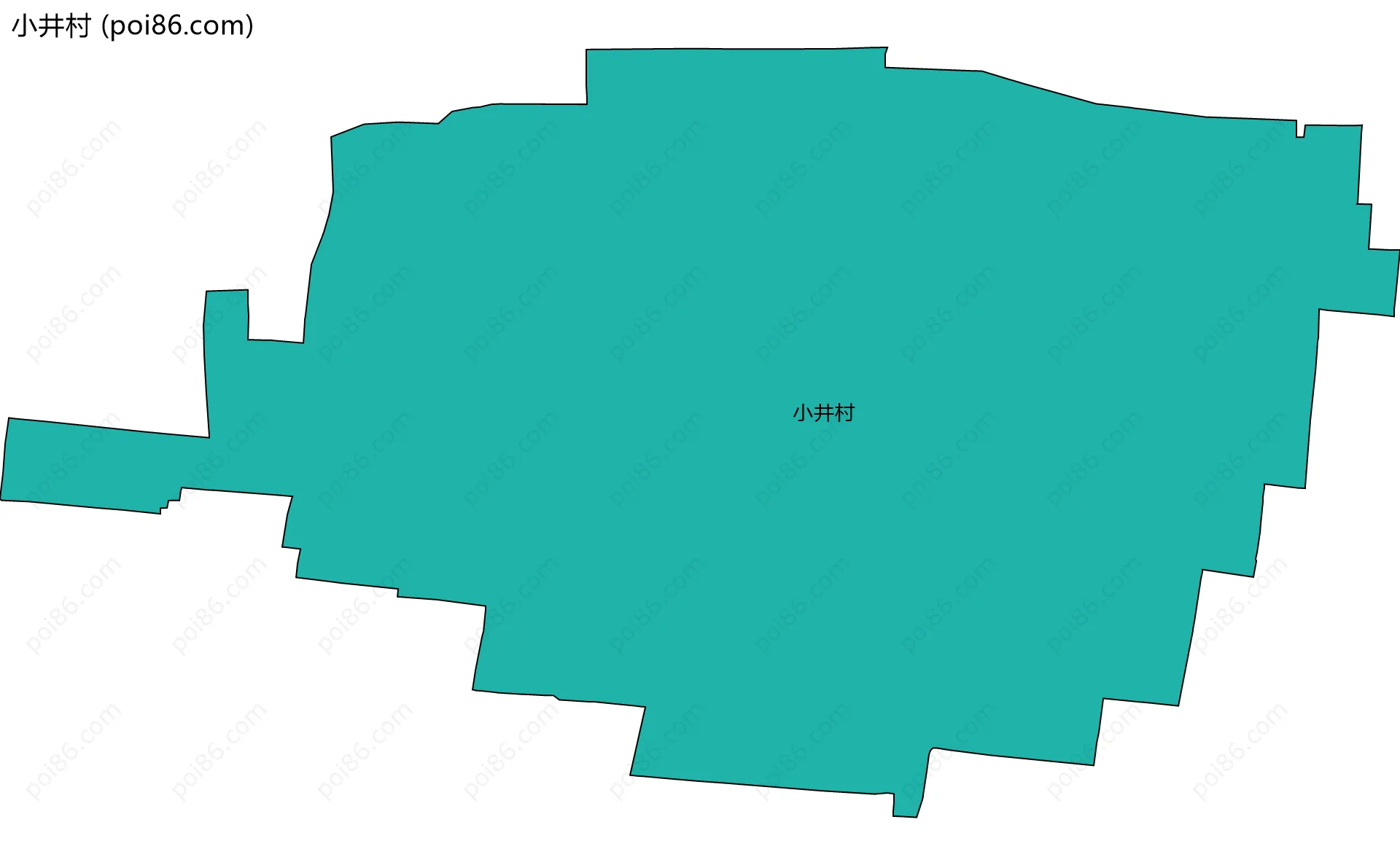 小井村边界地图