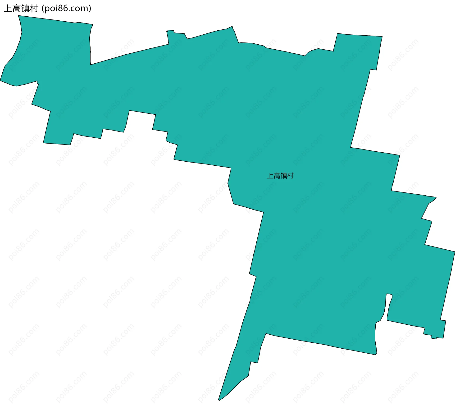 上高镇村边界地图