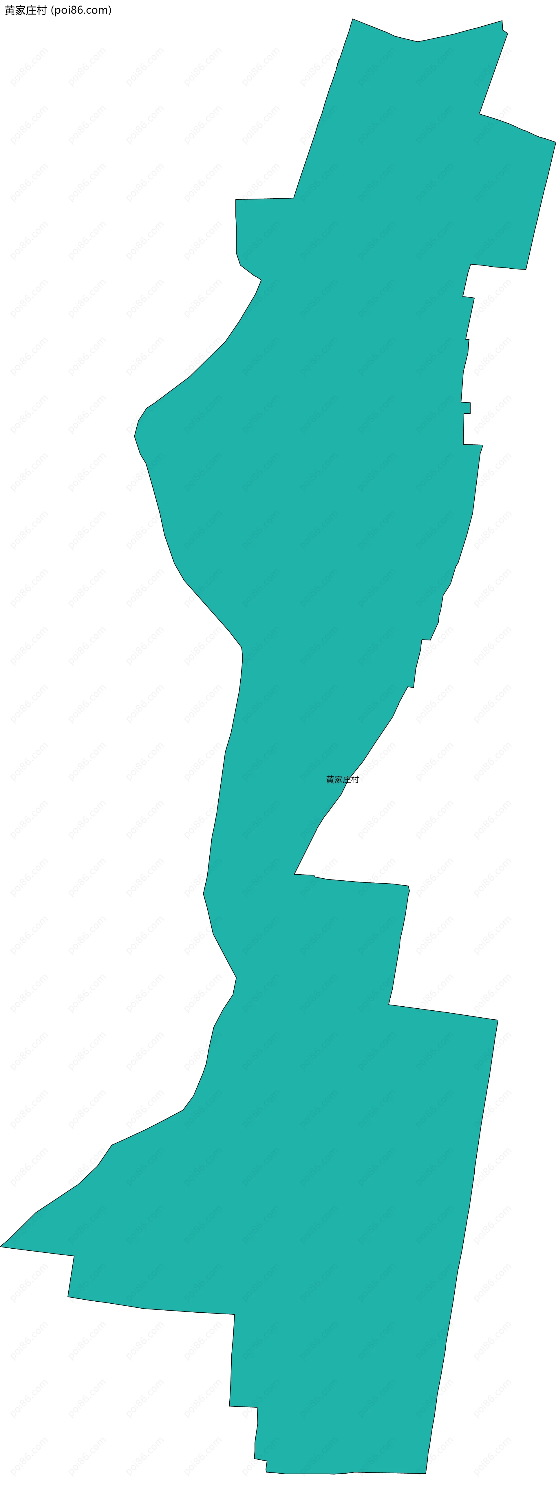 黄家庄村边界地图