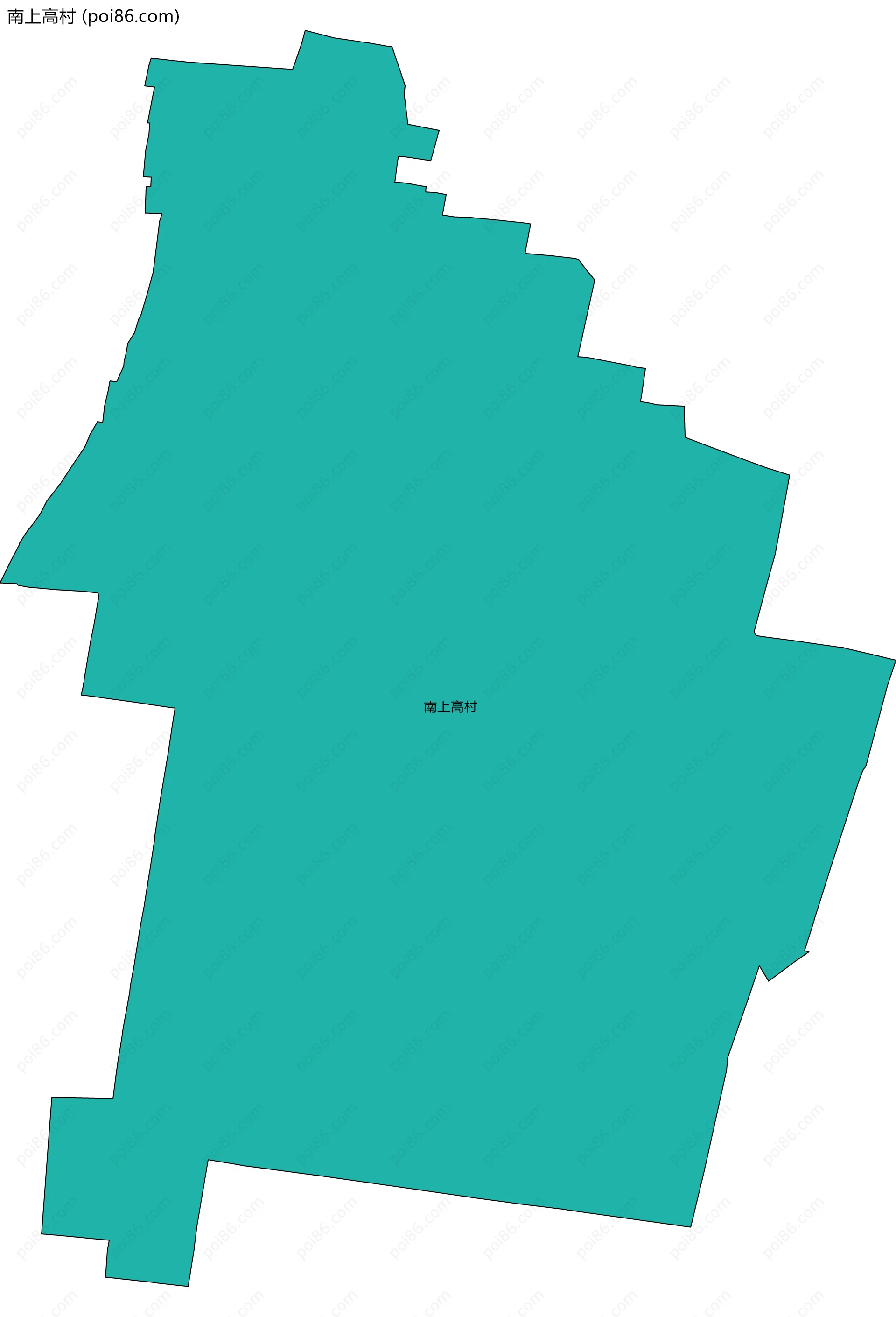 南上高村边界地图