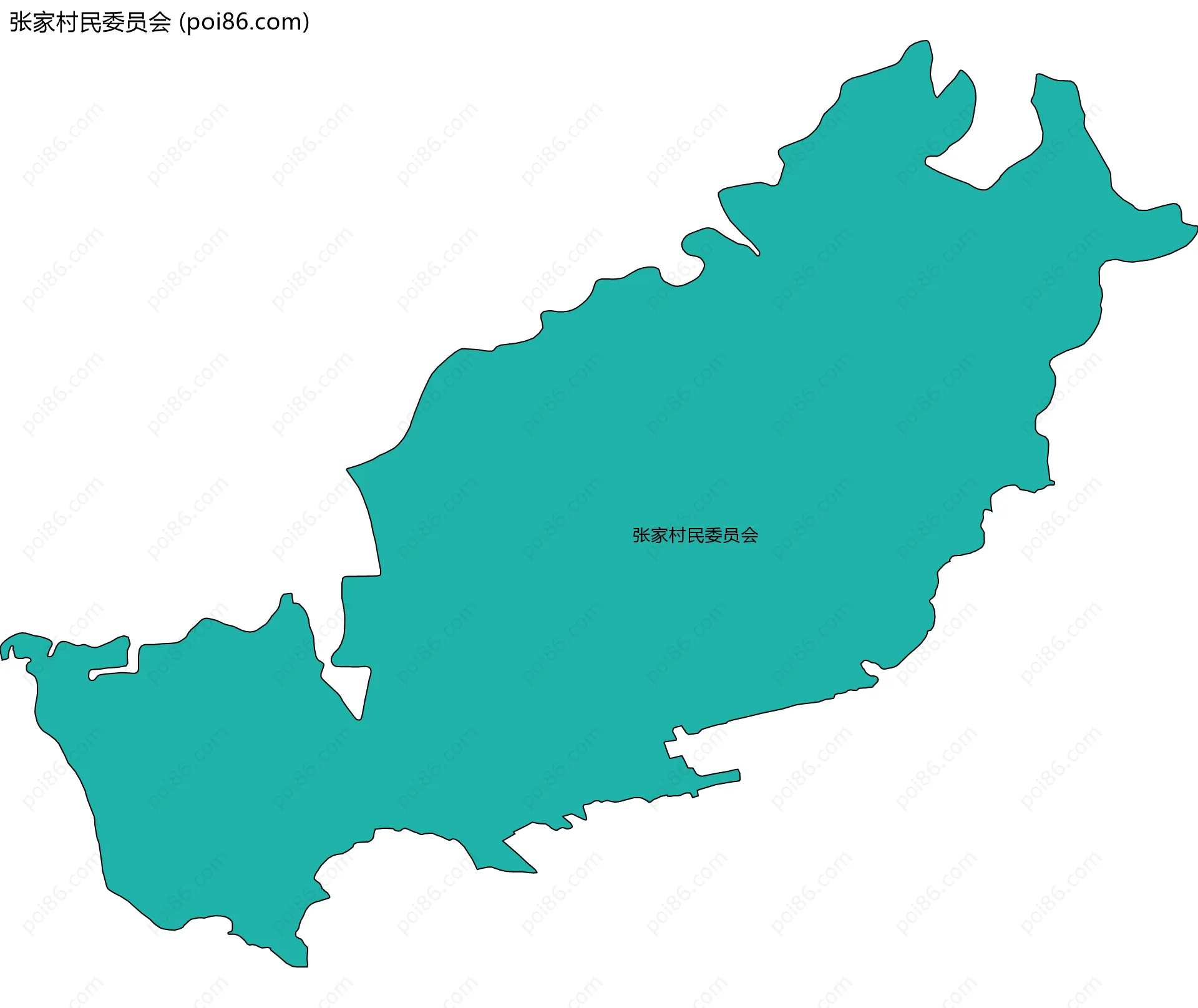 张家村民委员会边界地图