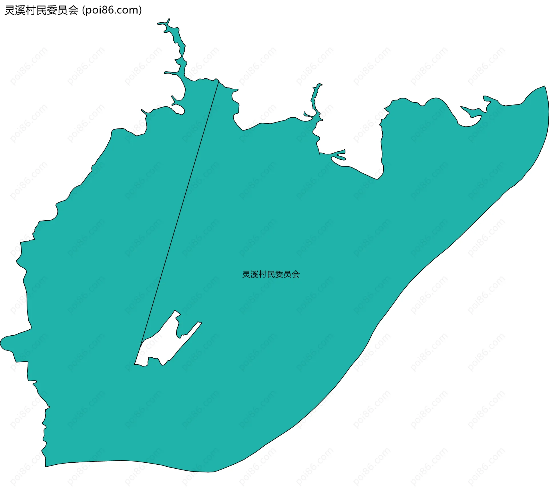 灵溪村民委员会边界地图