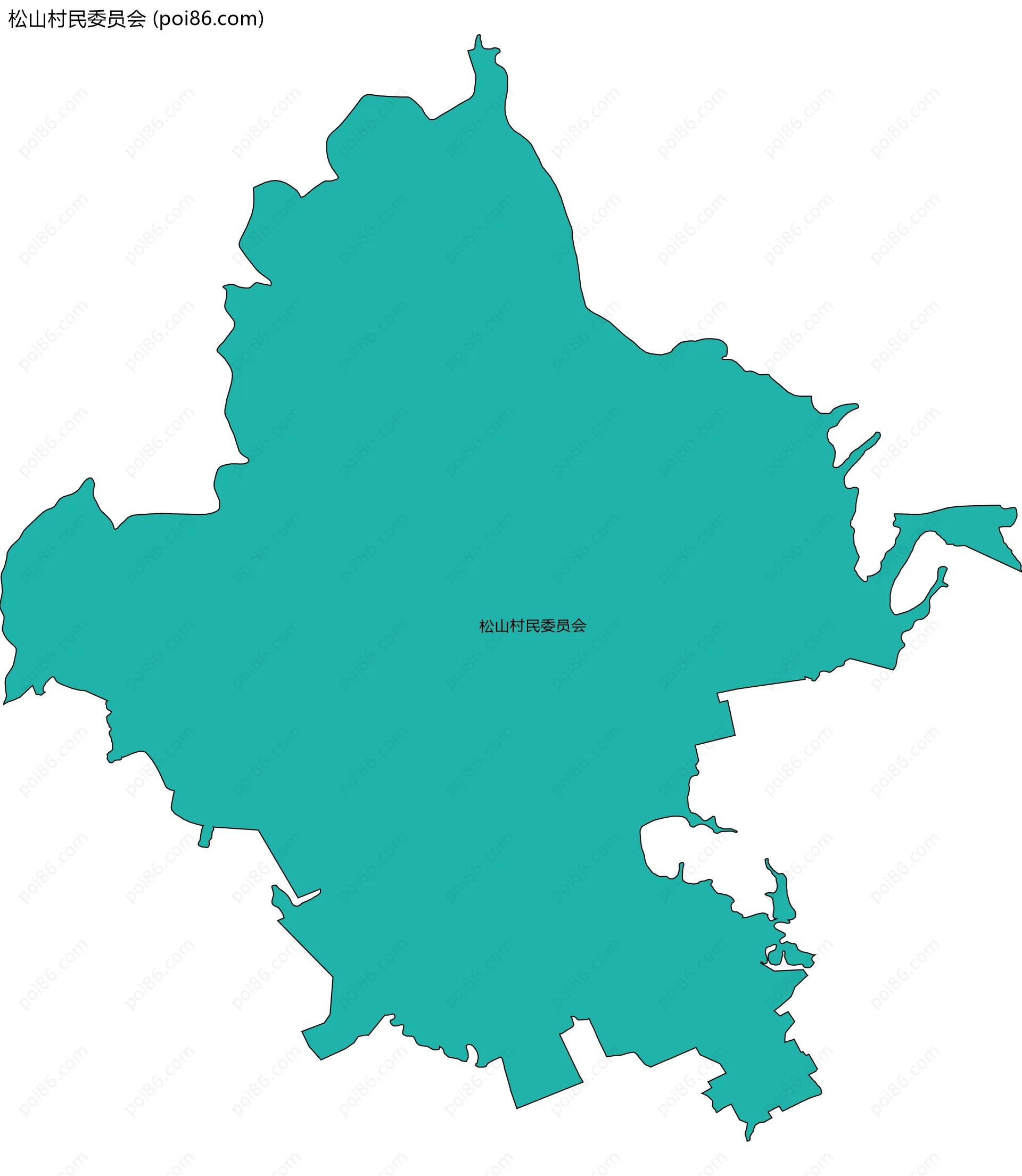 松山村民委员会边界地图