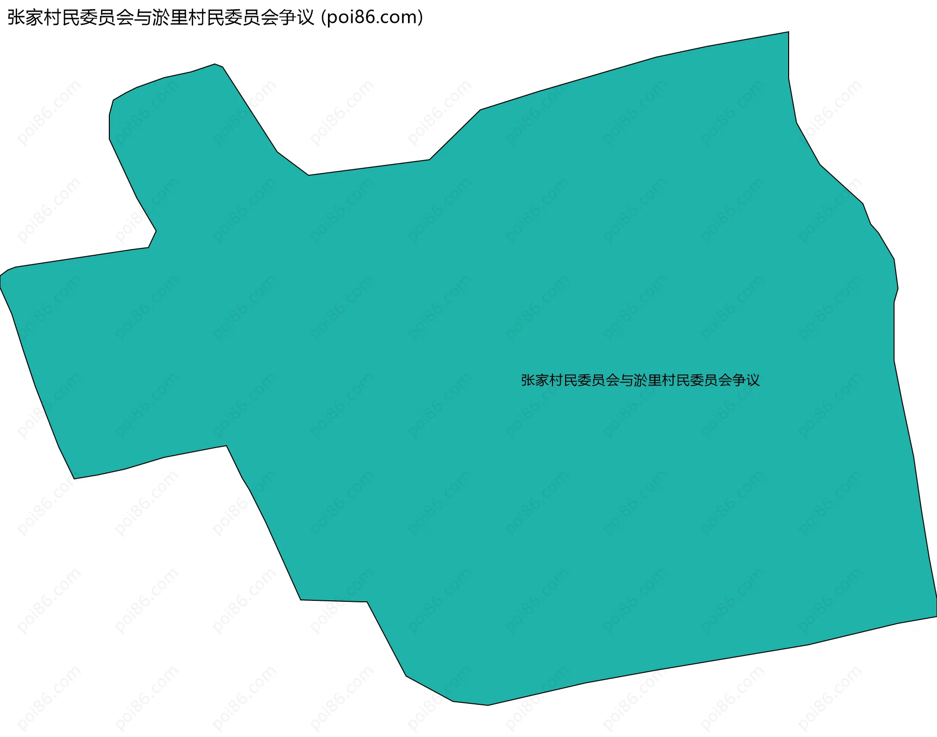 张家村民委员会与淤里村民委员会争议边界地图