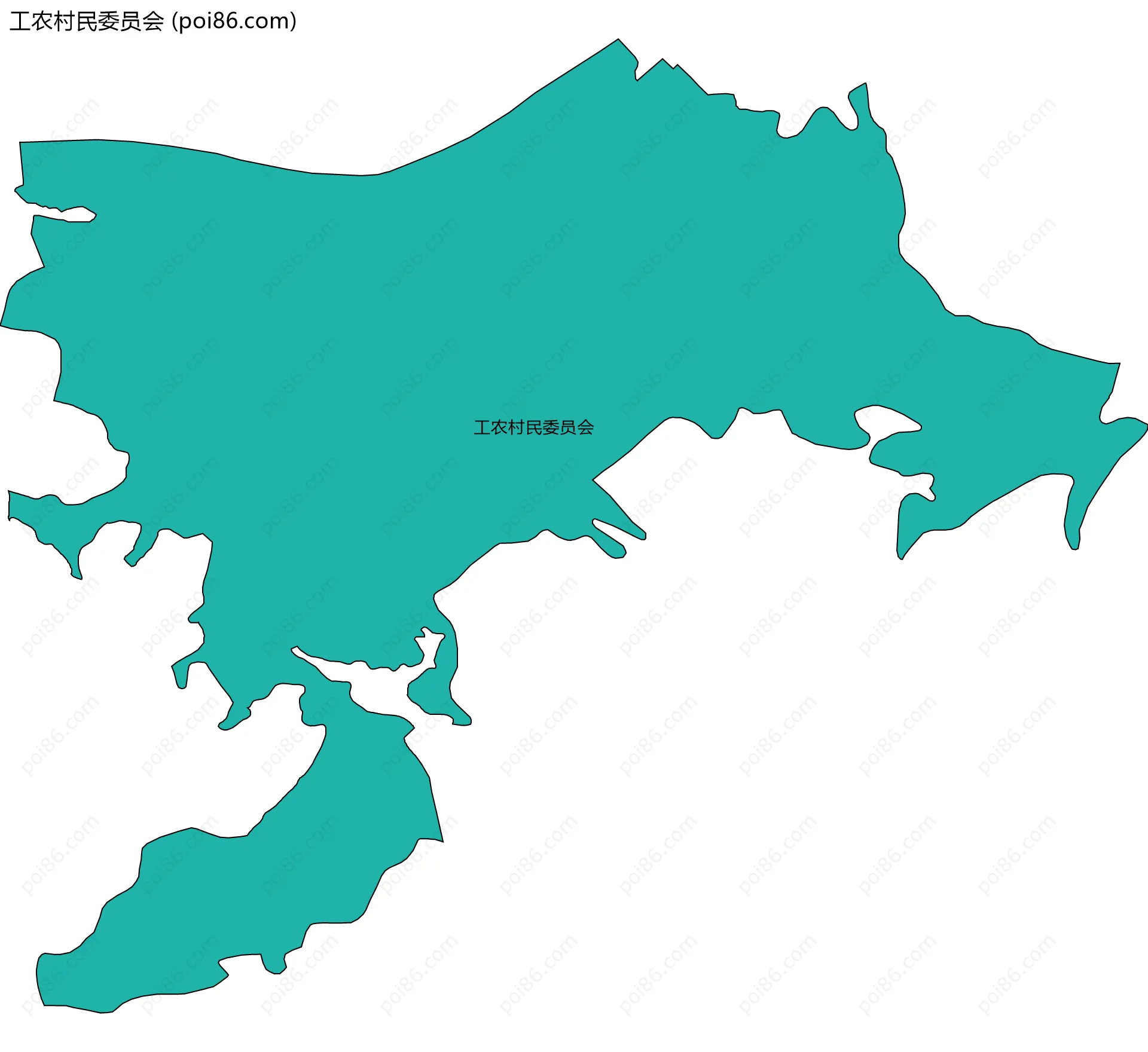 工农村民委员会边界地图
