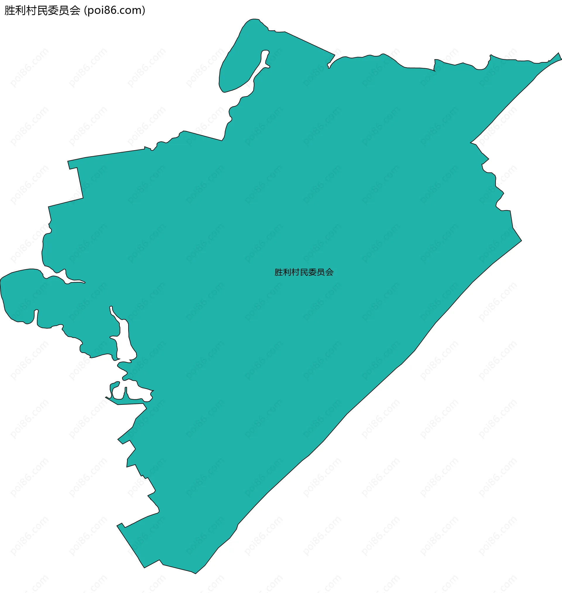 胜利村民委员会边界地图