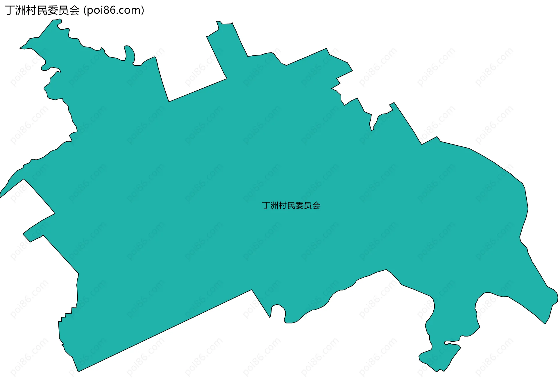 丁洲村民委员会边界地图