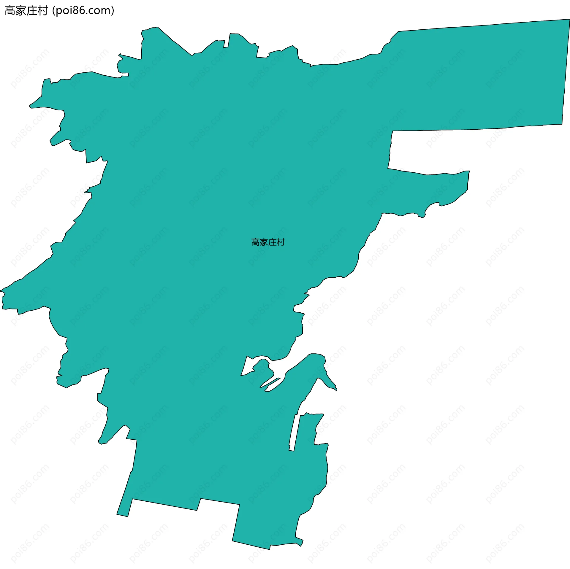 高家庄村边界地图