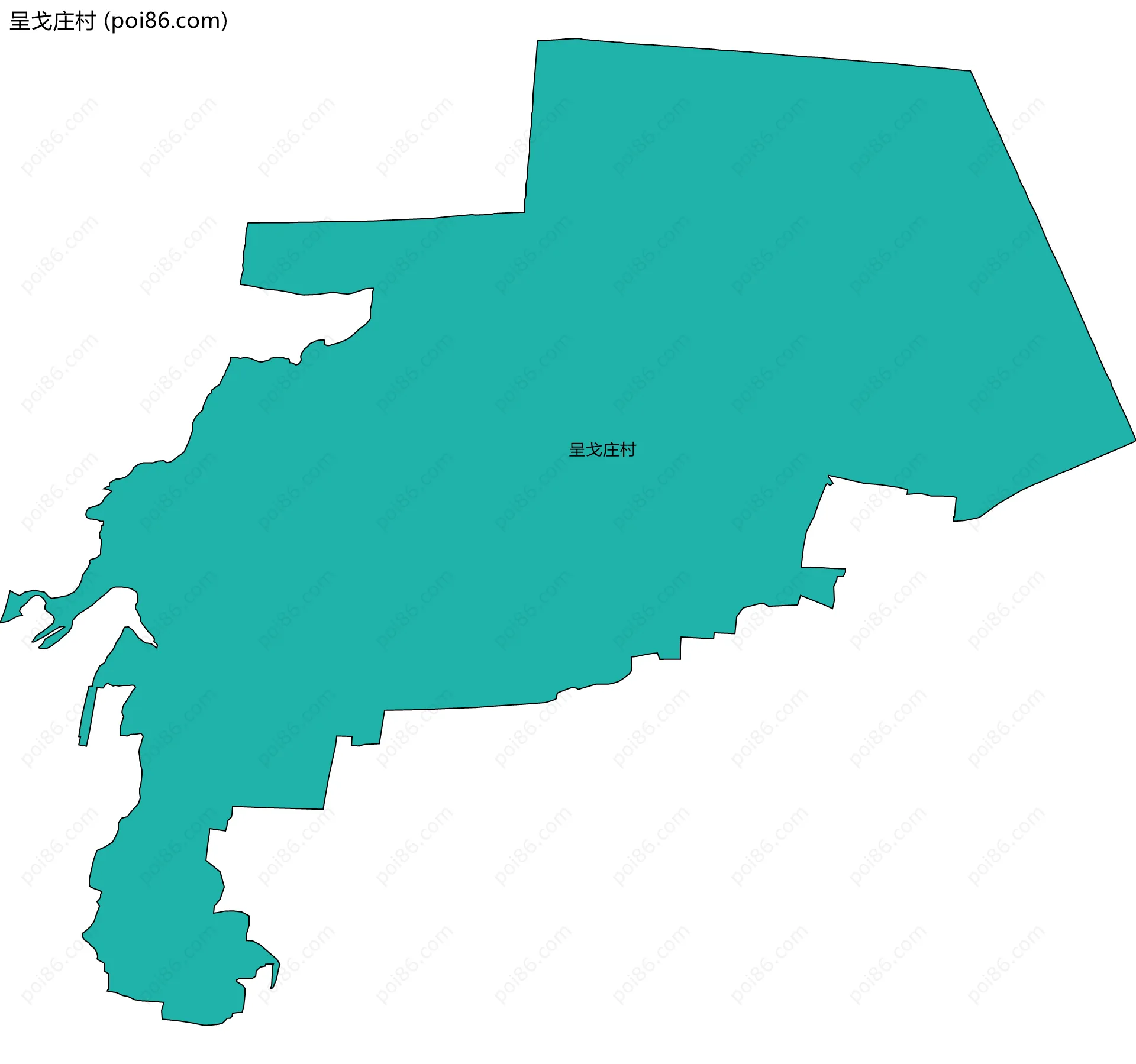 呈戈庄村边界地图