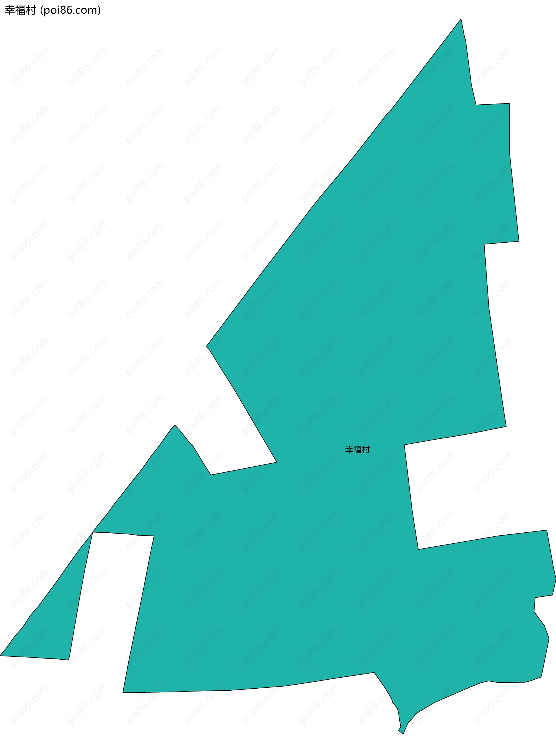 幸福村边界地图