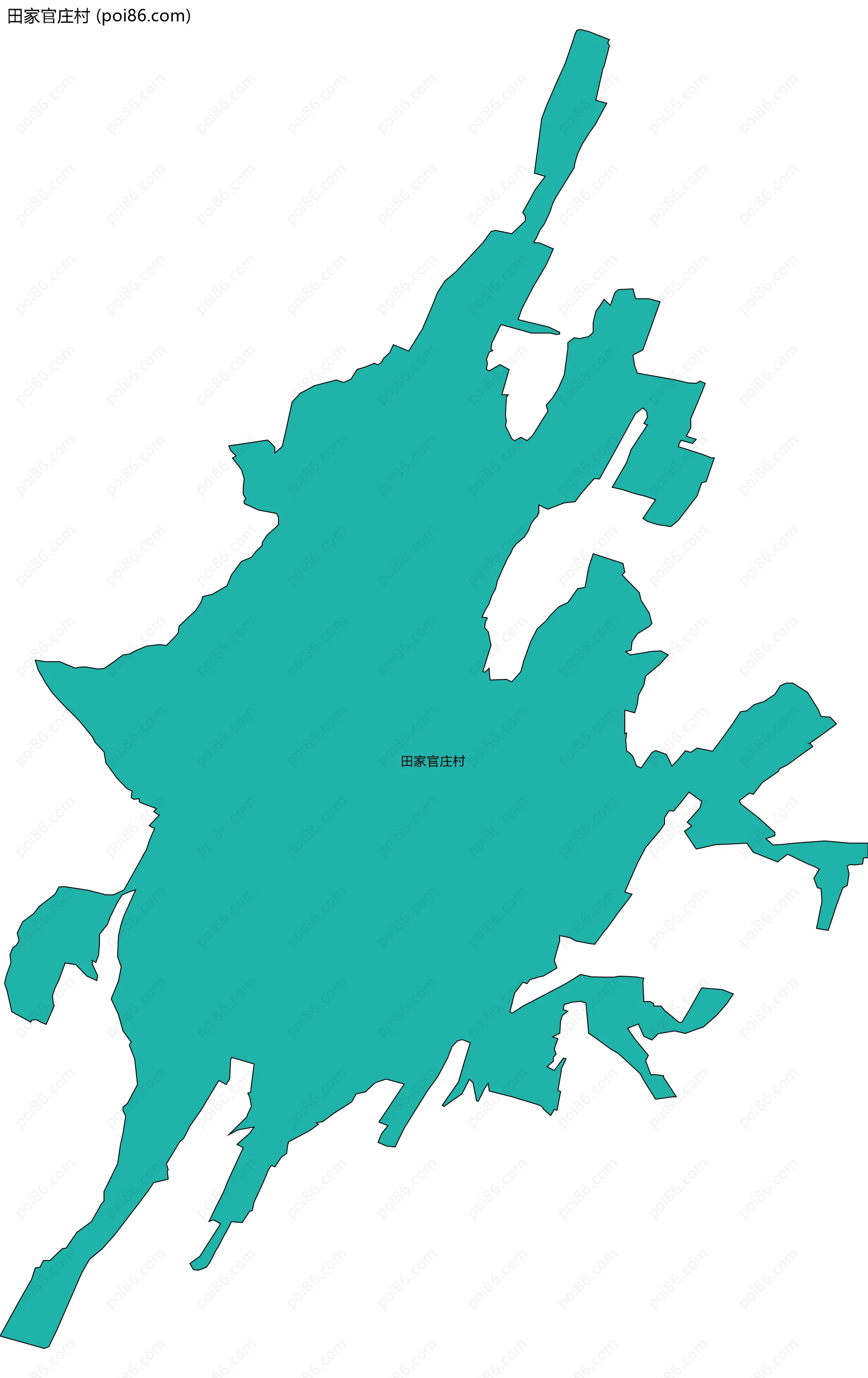 田家官庄村边界地图