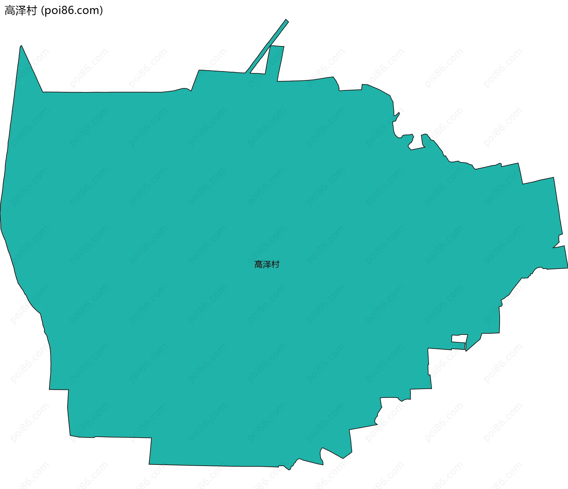 高泽村边界地图