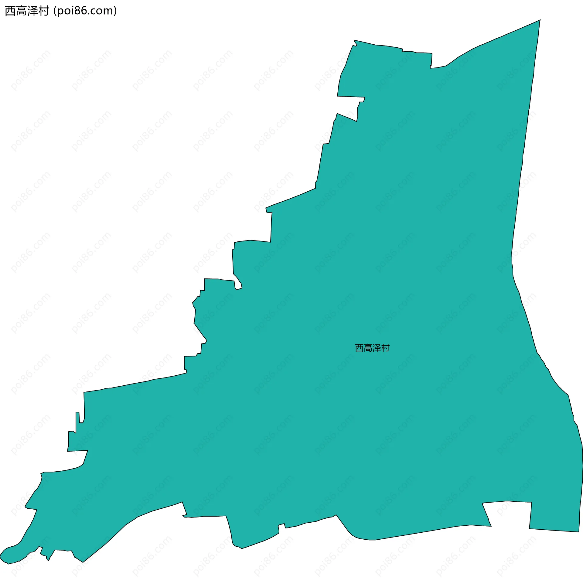 西高泽村边界地图
