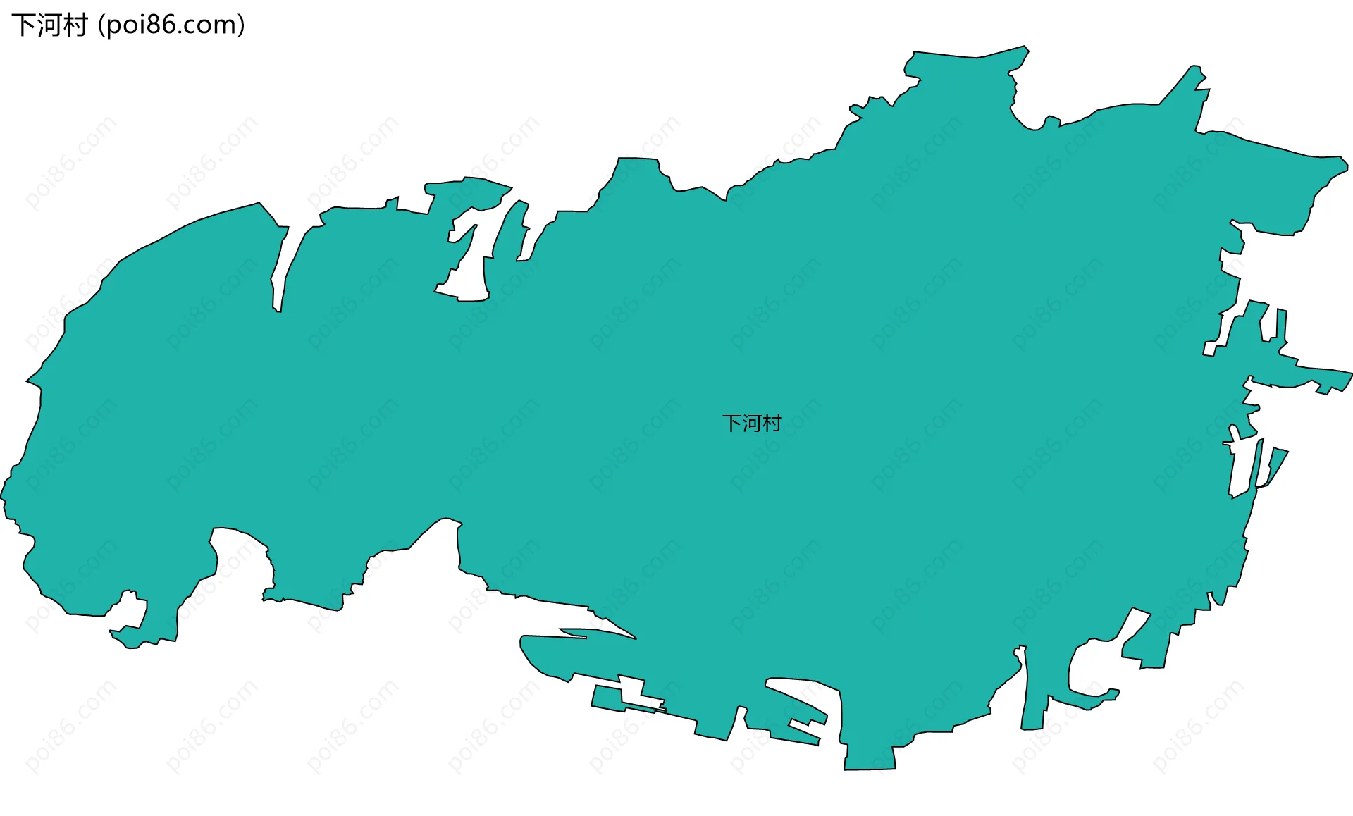 下河村边界地图