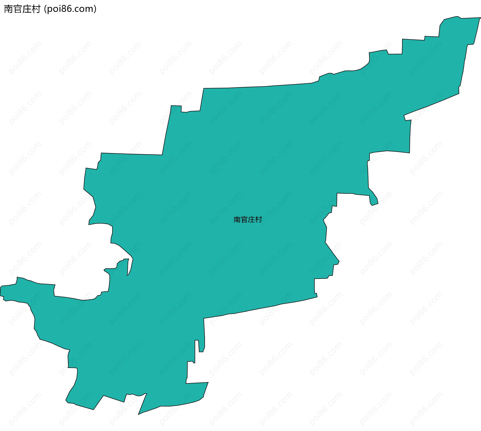 南官庄村边界地图