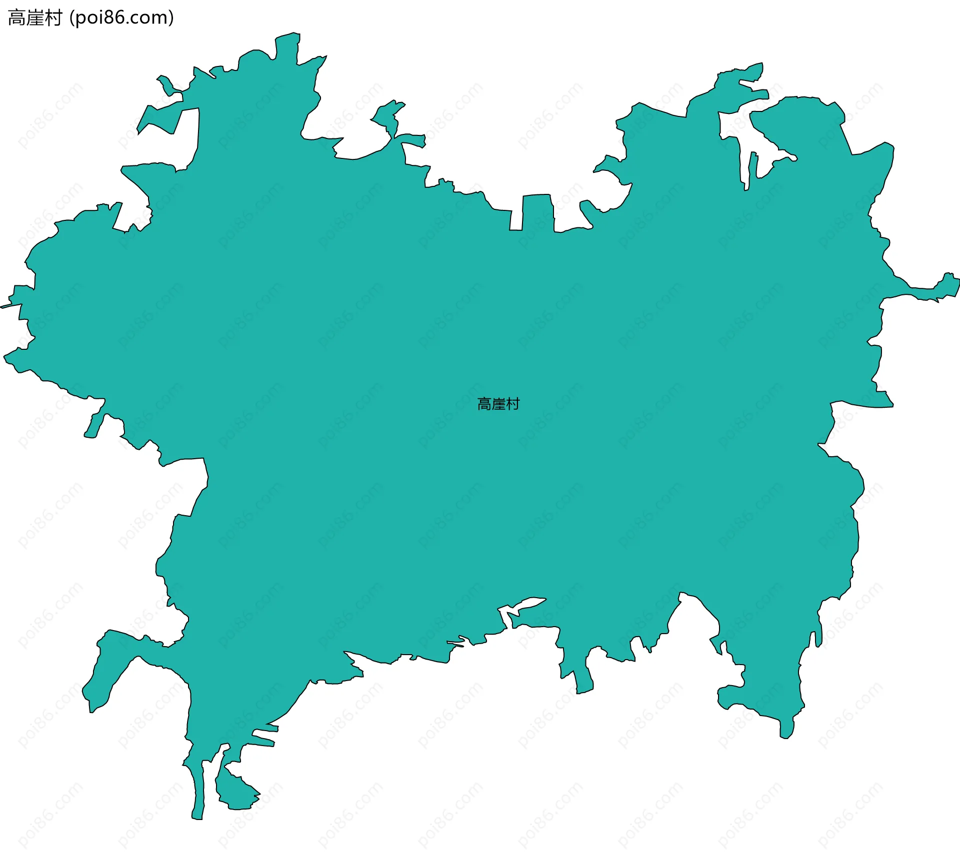 高崖村边界地图