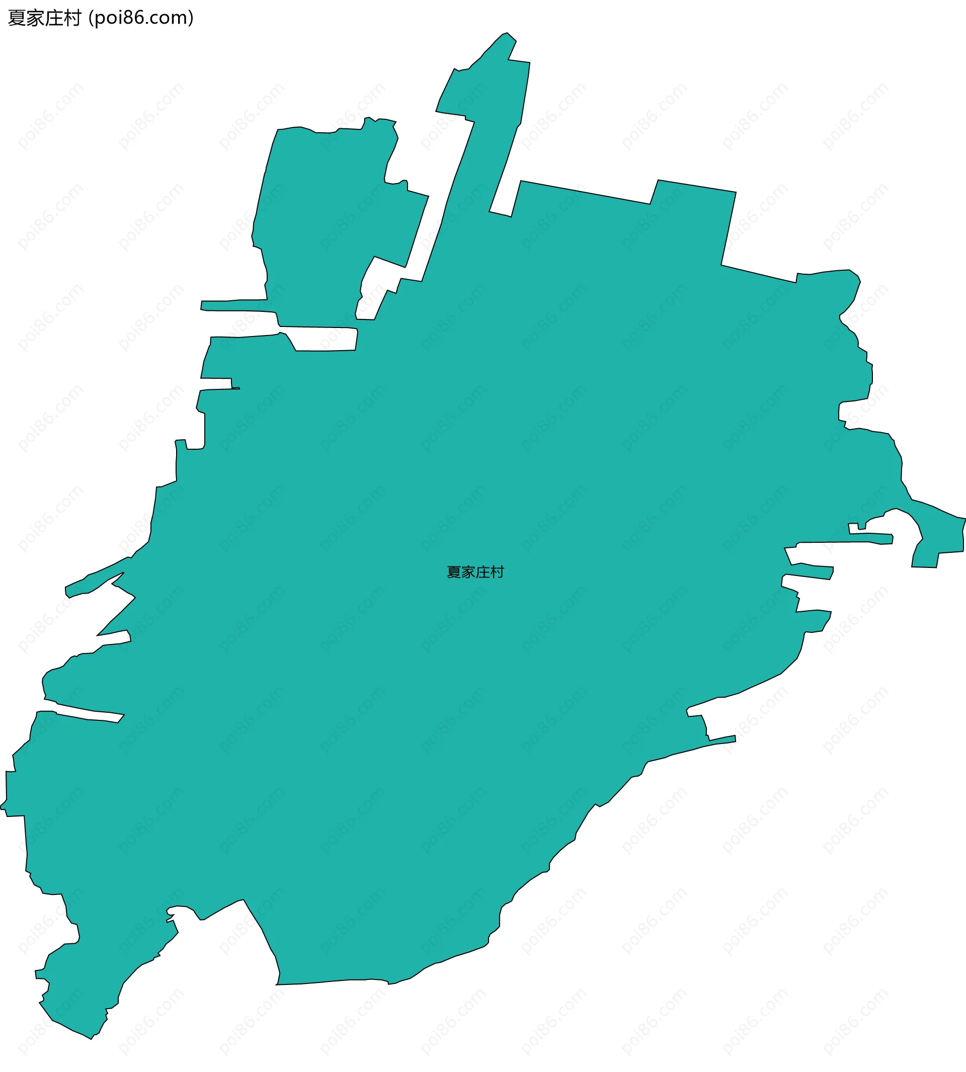 夏家庄村边界地图
