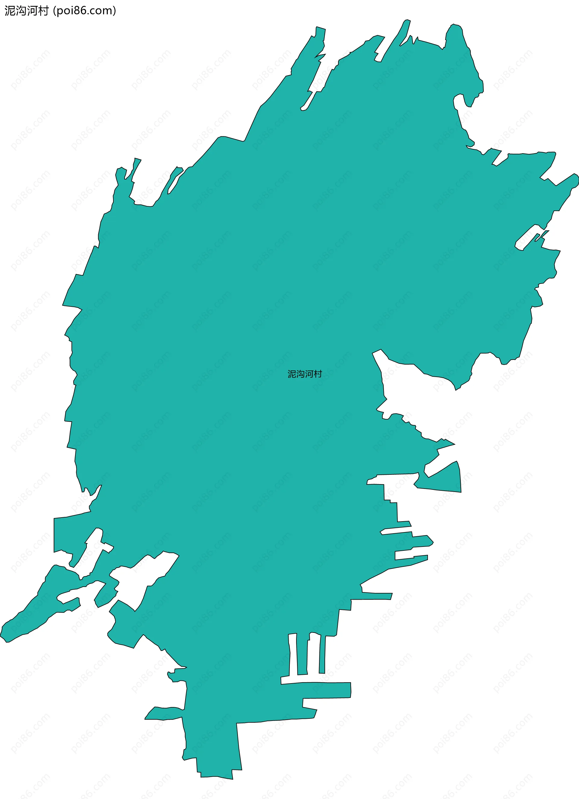 泥沟河村边界地图