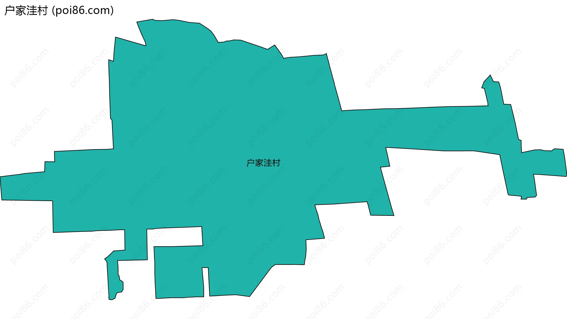 户家洼村边界地图