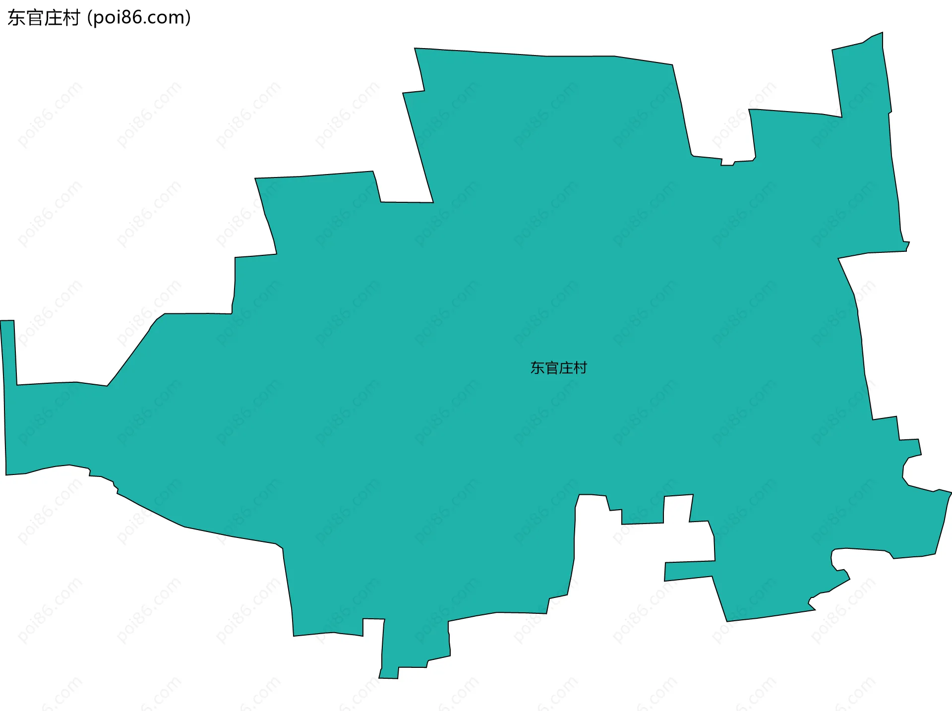 东官庄村边界地图