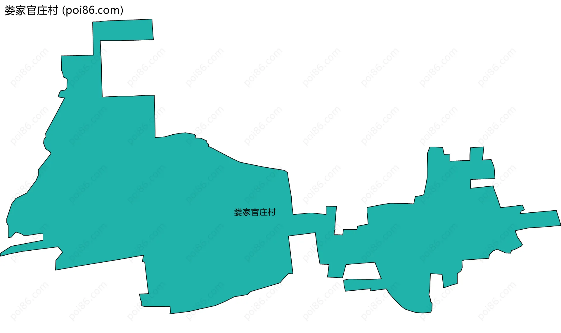 娄家官庄村边界地图