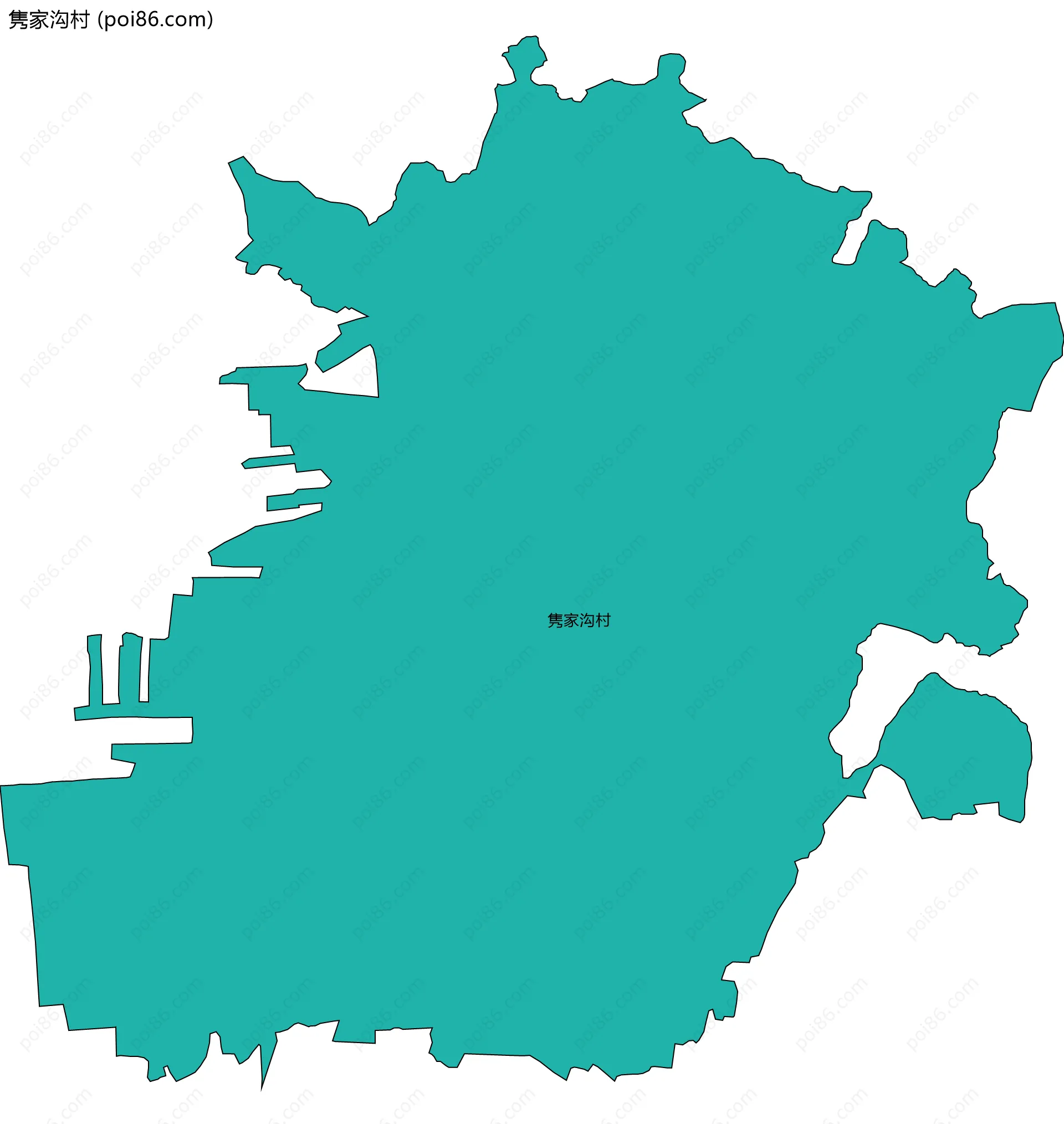 隽家沟村边界地图