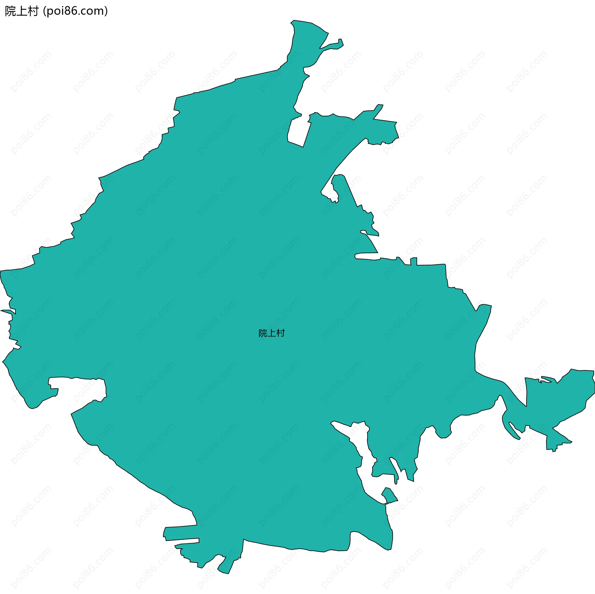 院上村边界地图