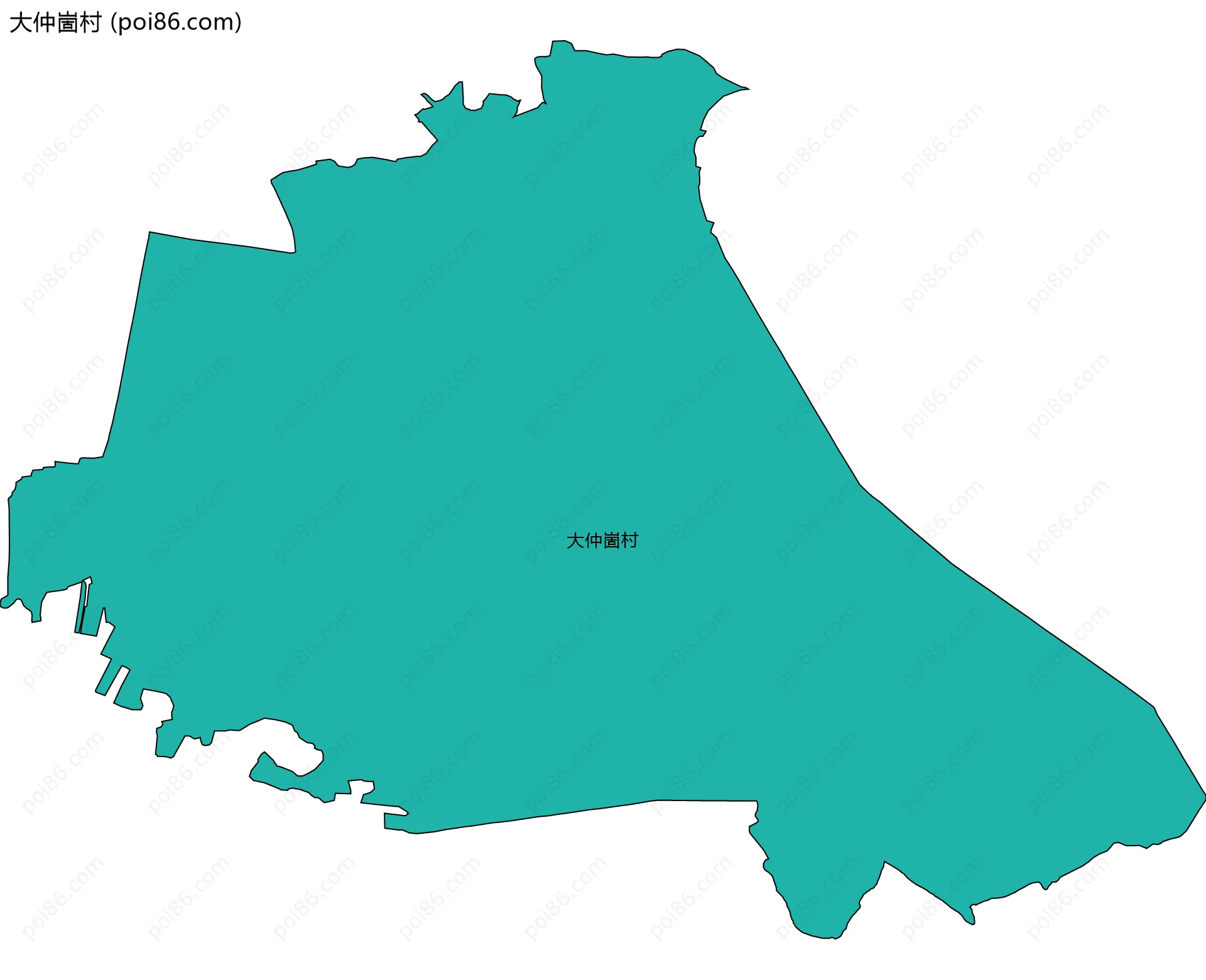 大仲崮村边界地图