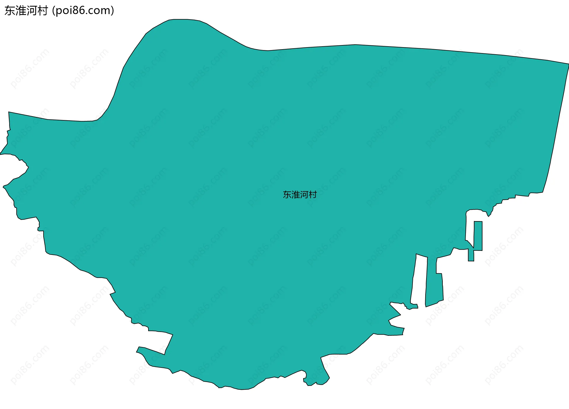 东淮河村边界地图