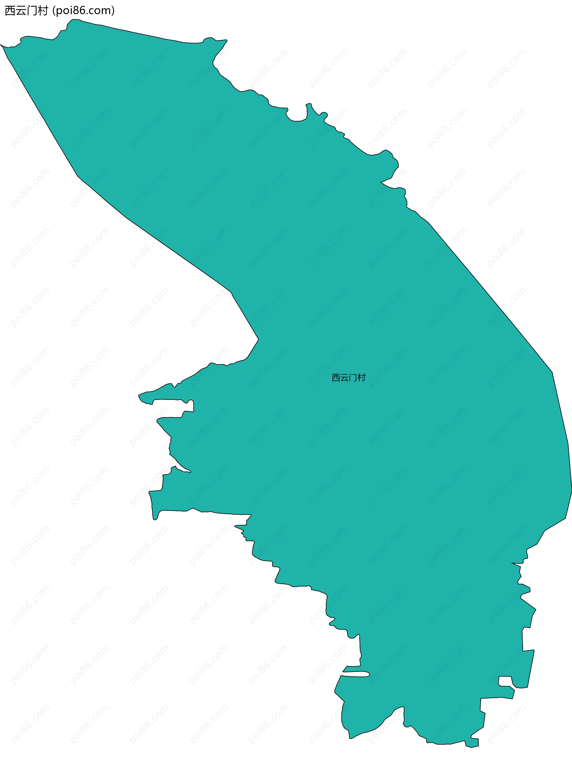 西云门村边界地图