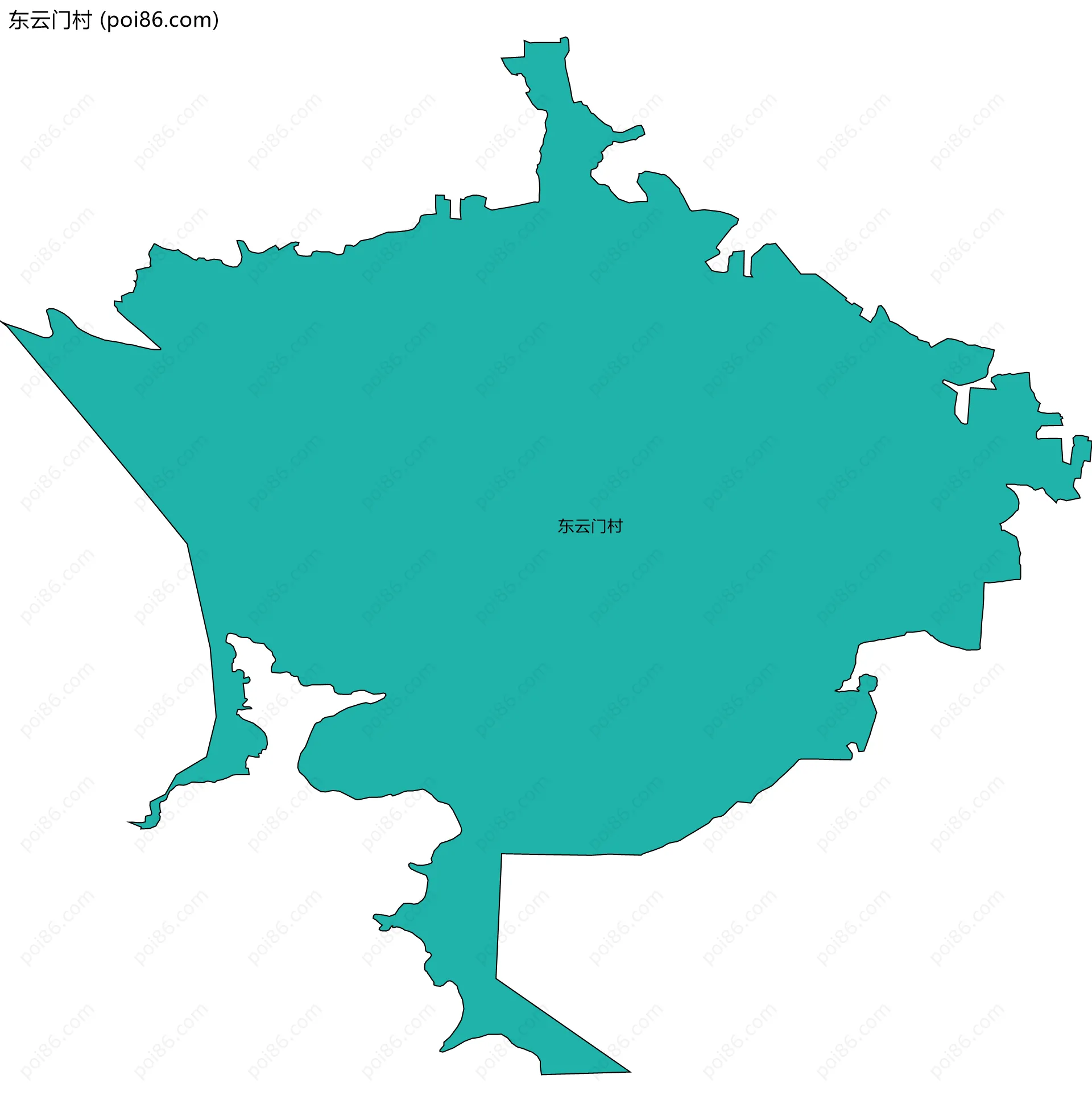 东云门村边界地图