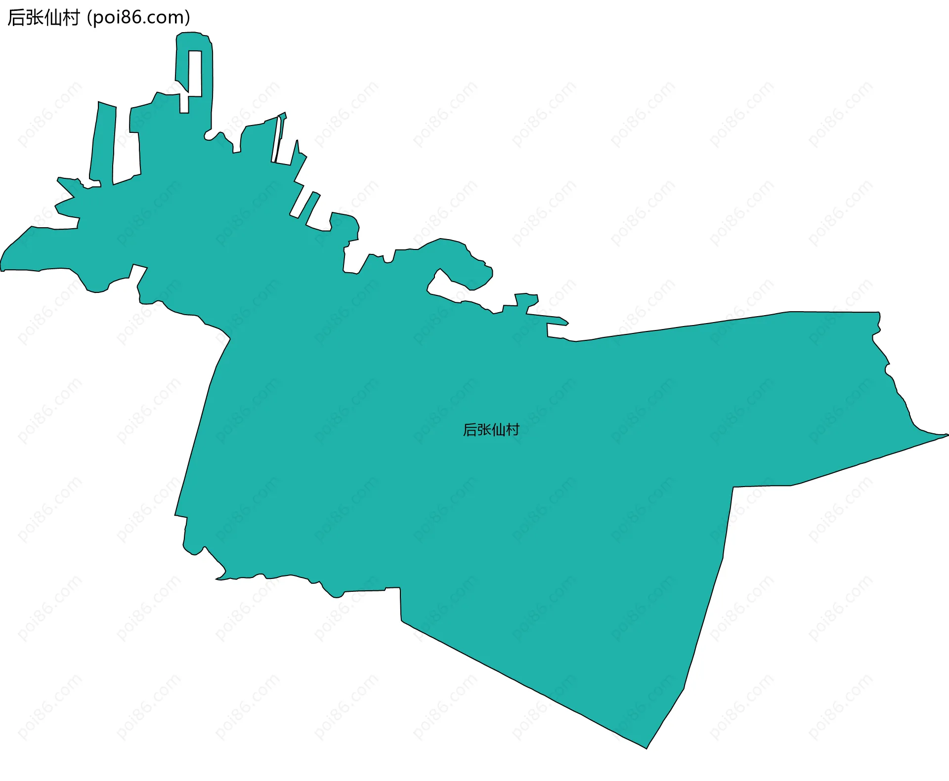 后张仙村边界地图