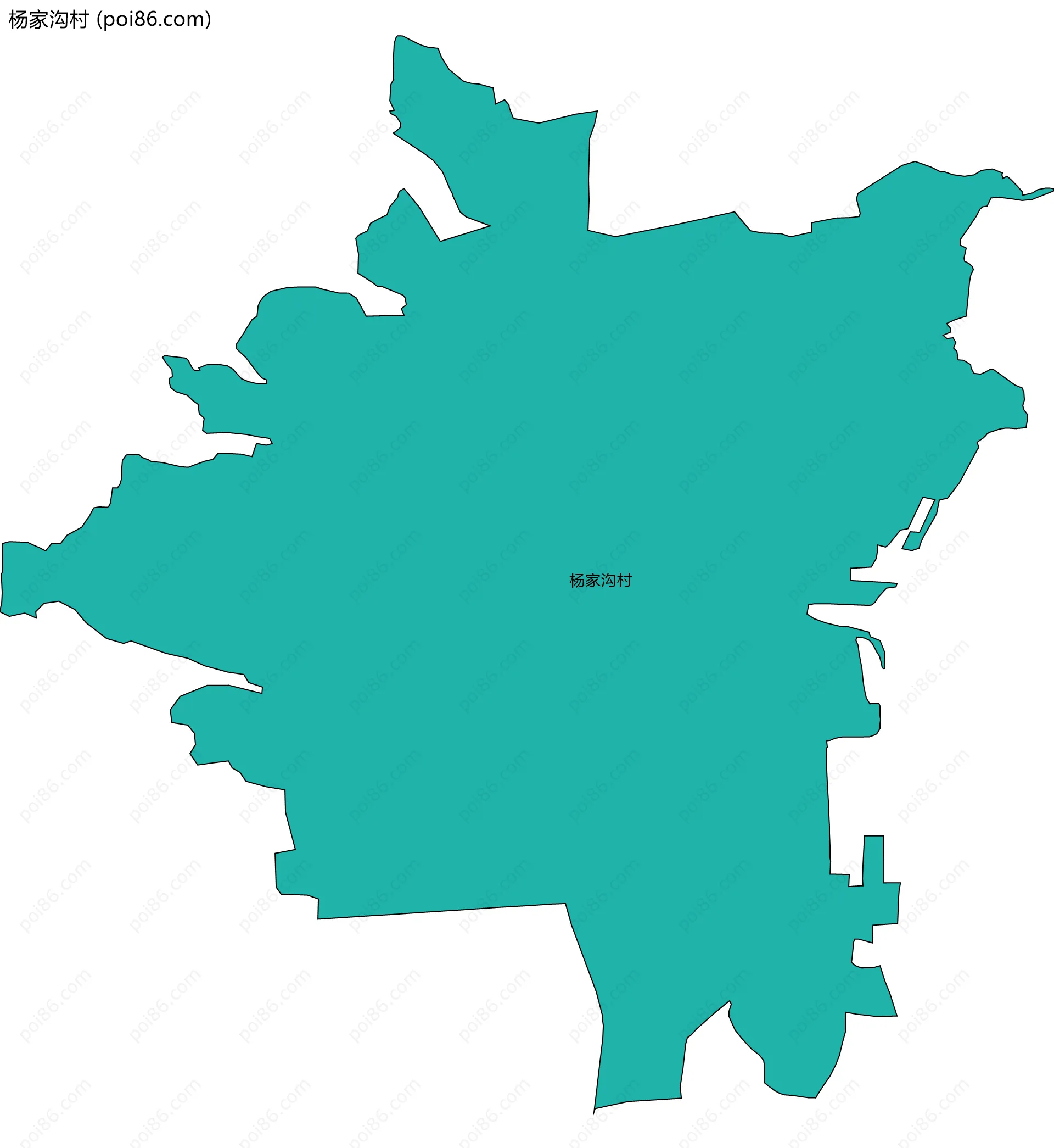 杨家沟村边界地图