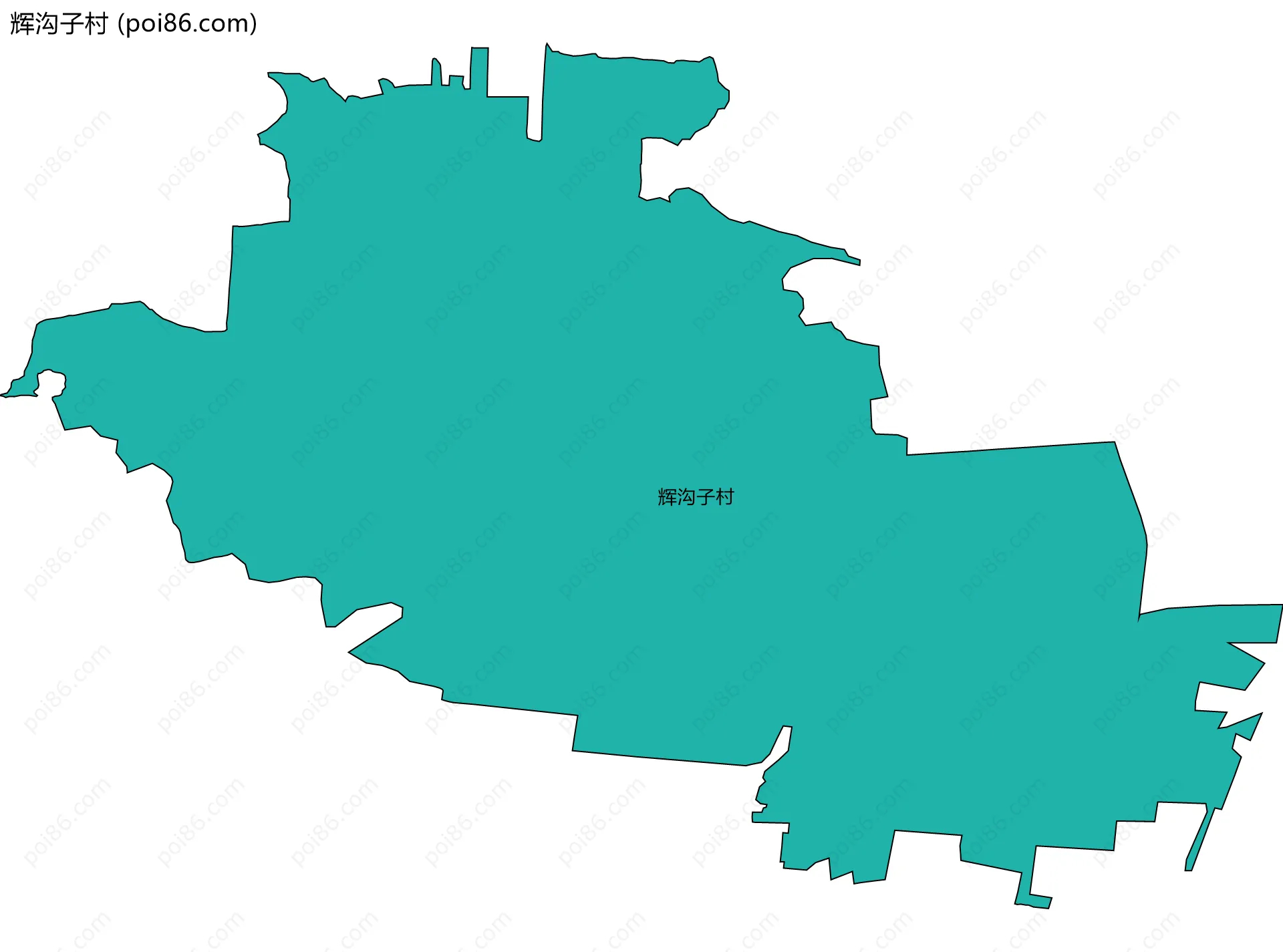 辉沟子村边界地图