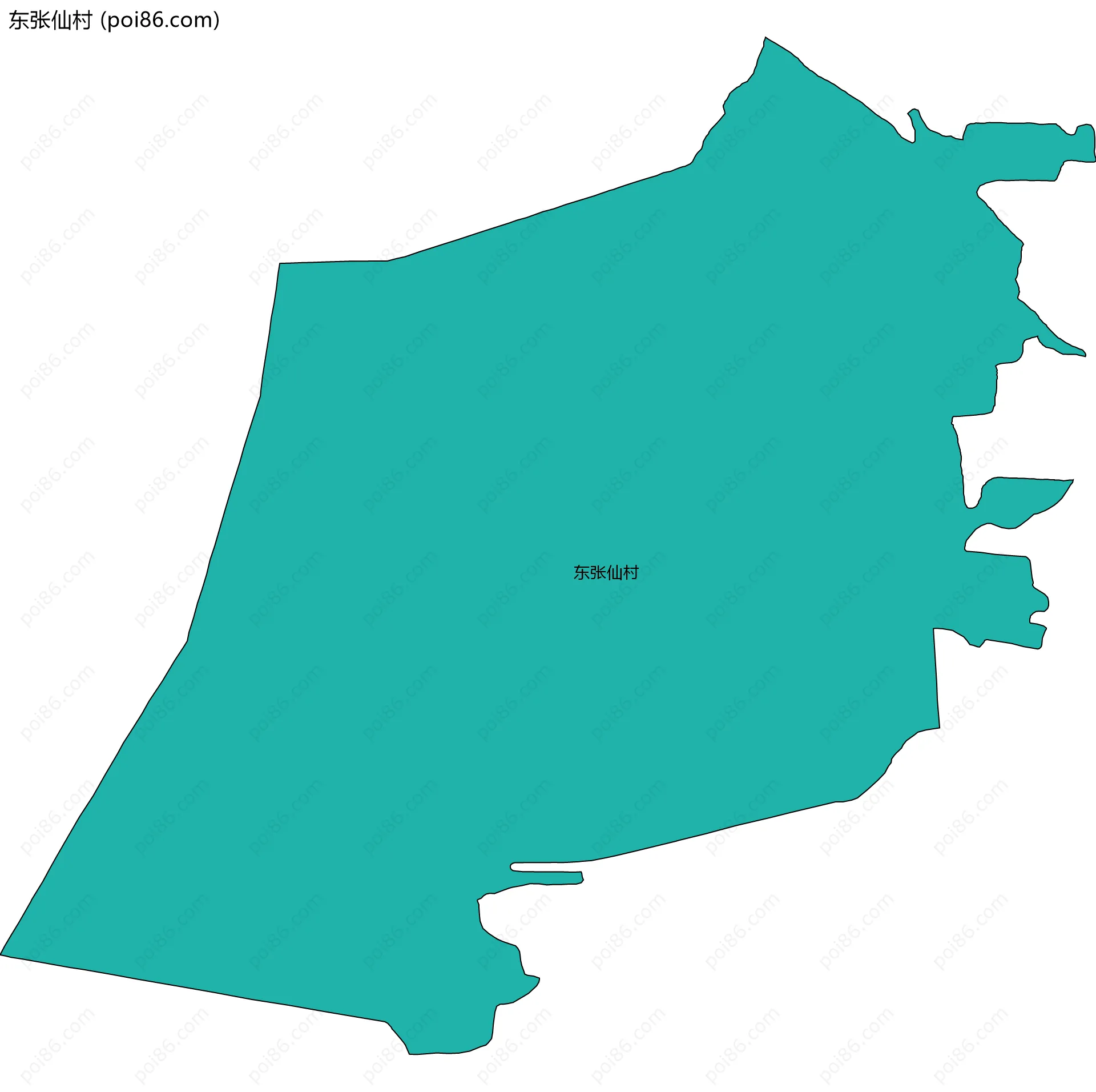 东张仙村边界地图