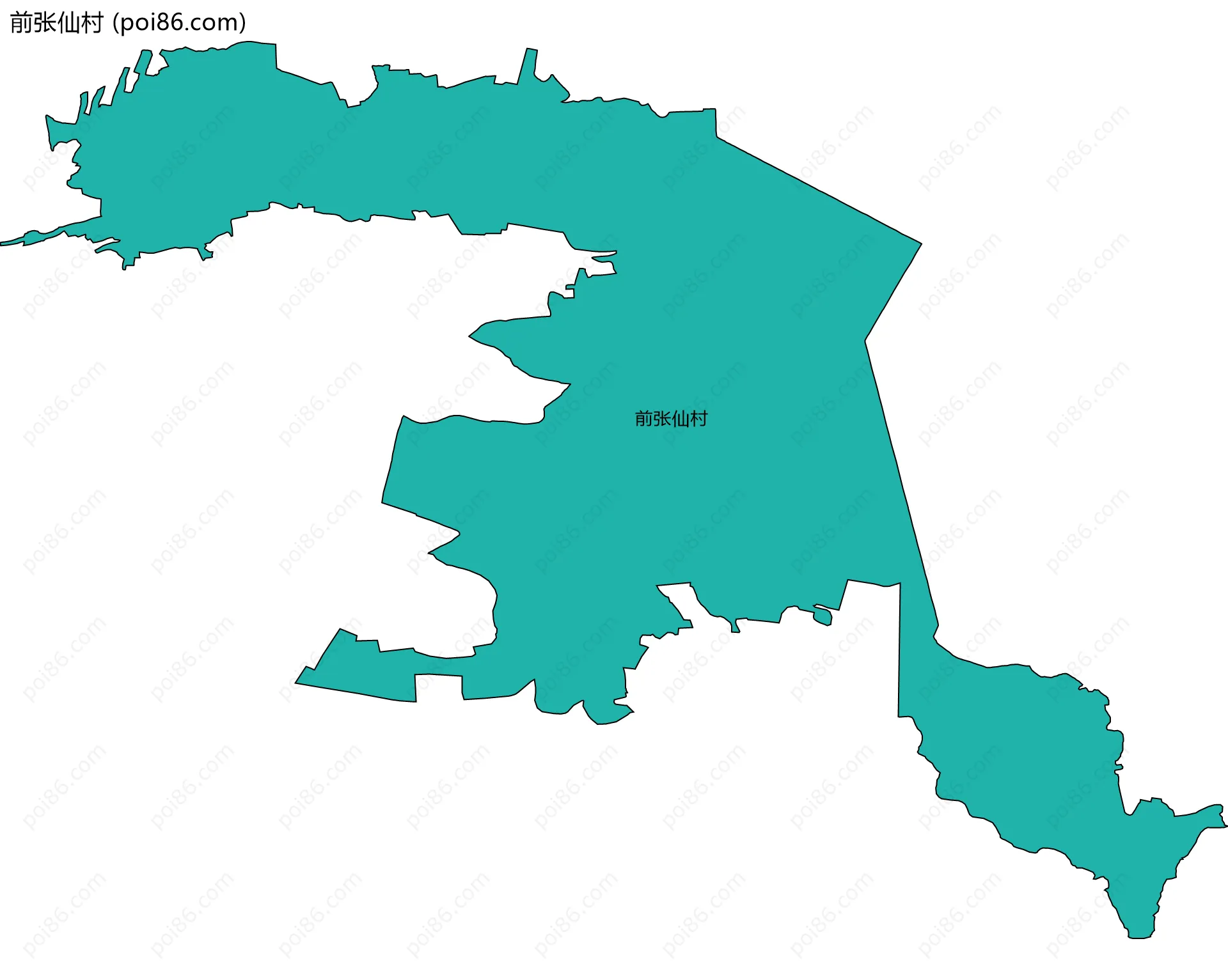 前张仙村边界地图