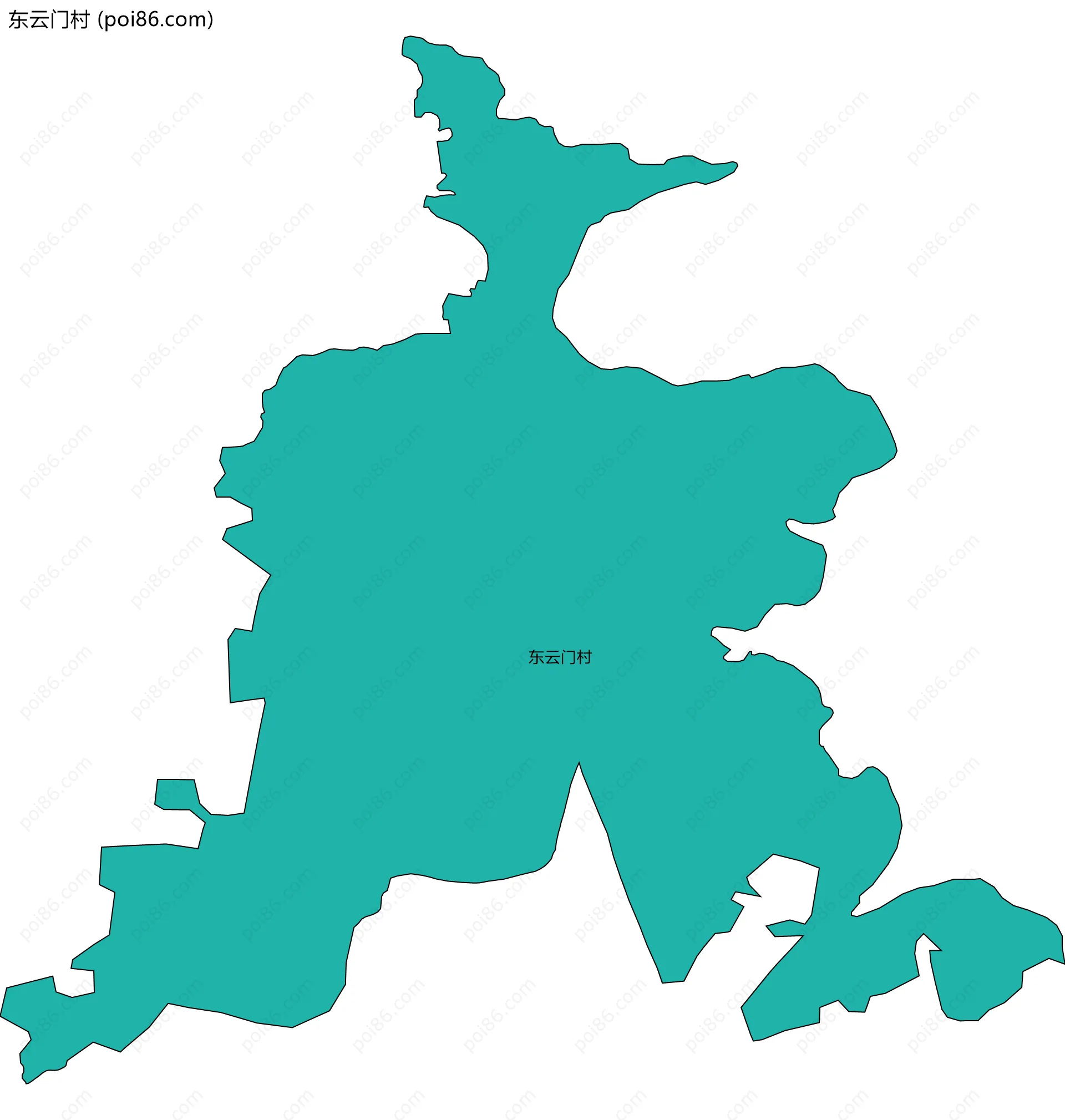 东云门村边界地图