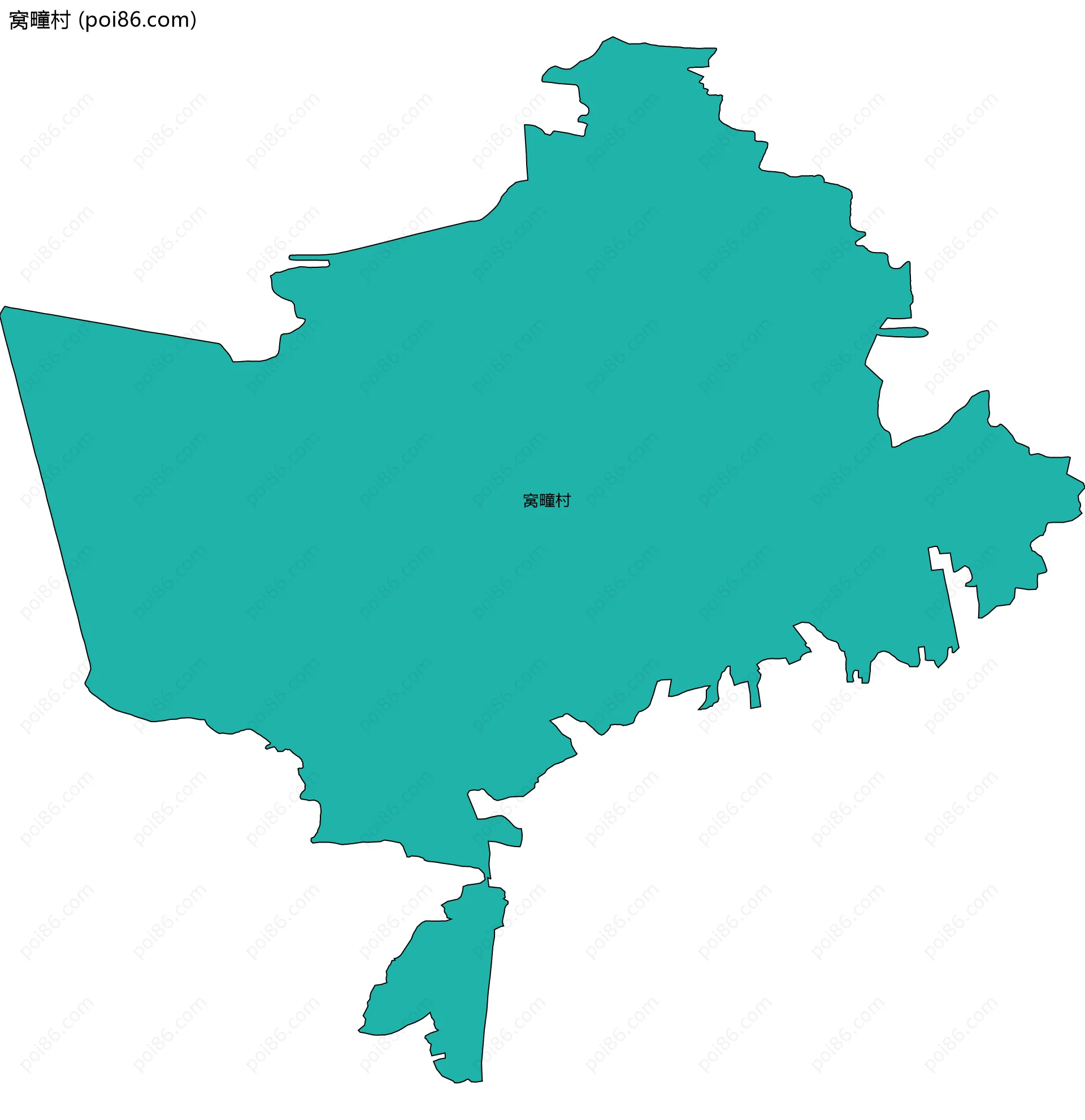 窝疃村边界地图