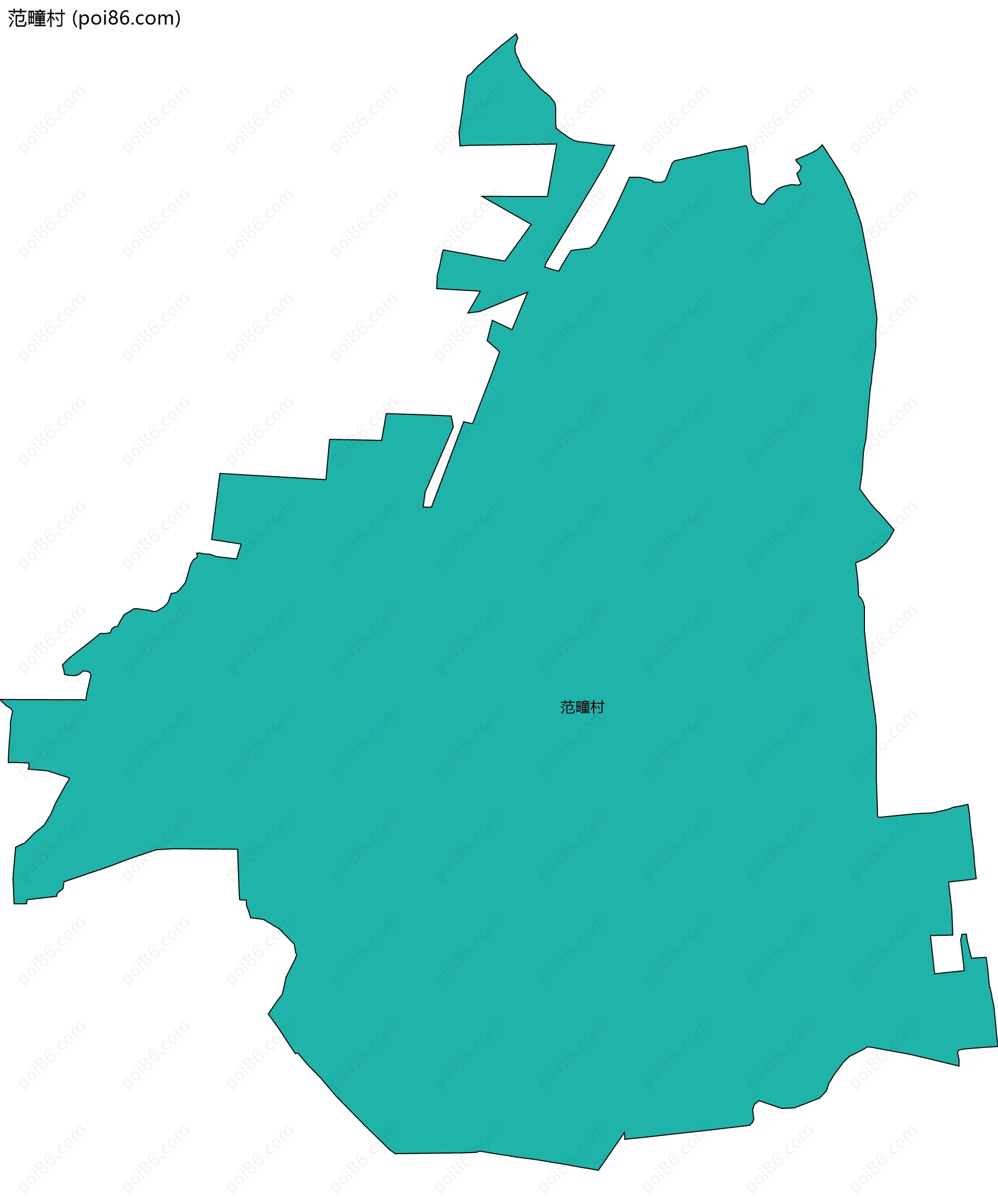 范疃村边界地图