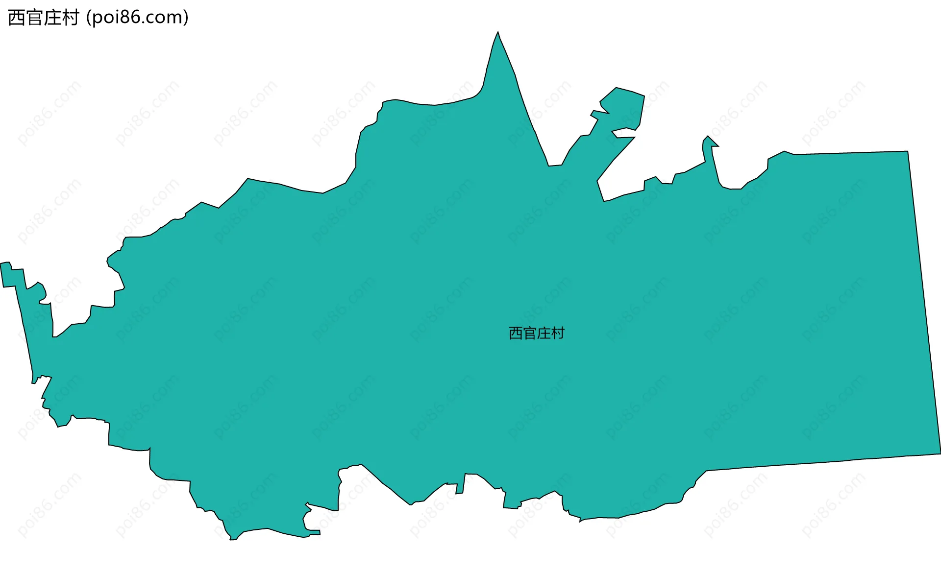 西官庄村边界地图