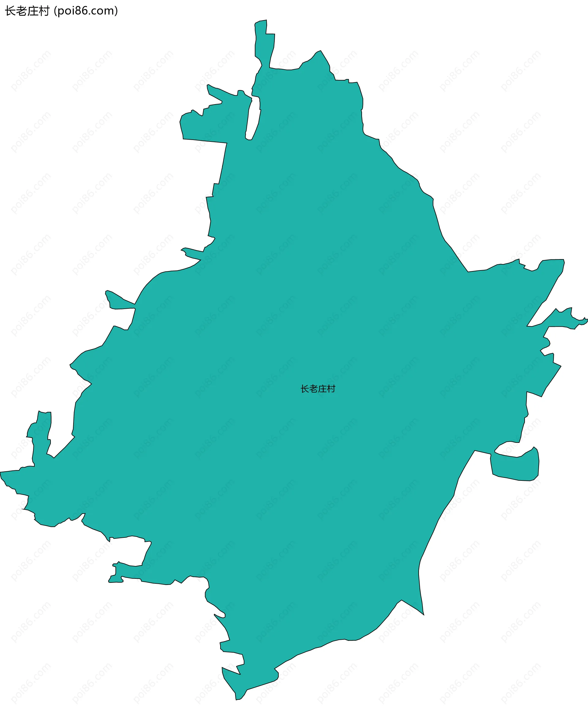 长老庄村边界地图