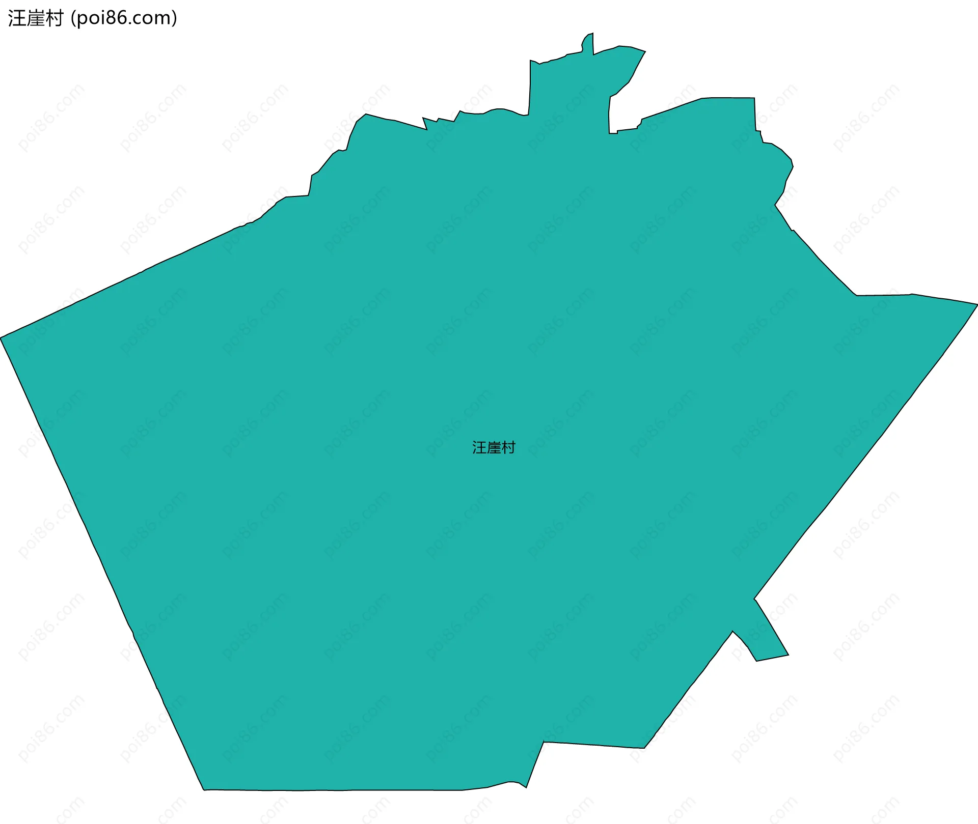 汪崖村边界地图