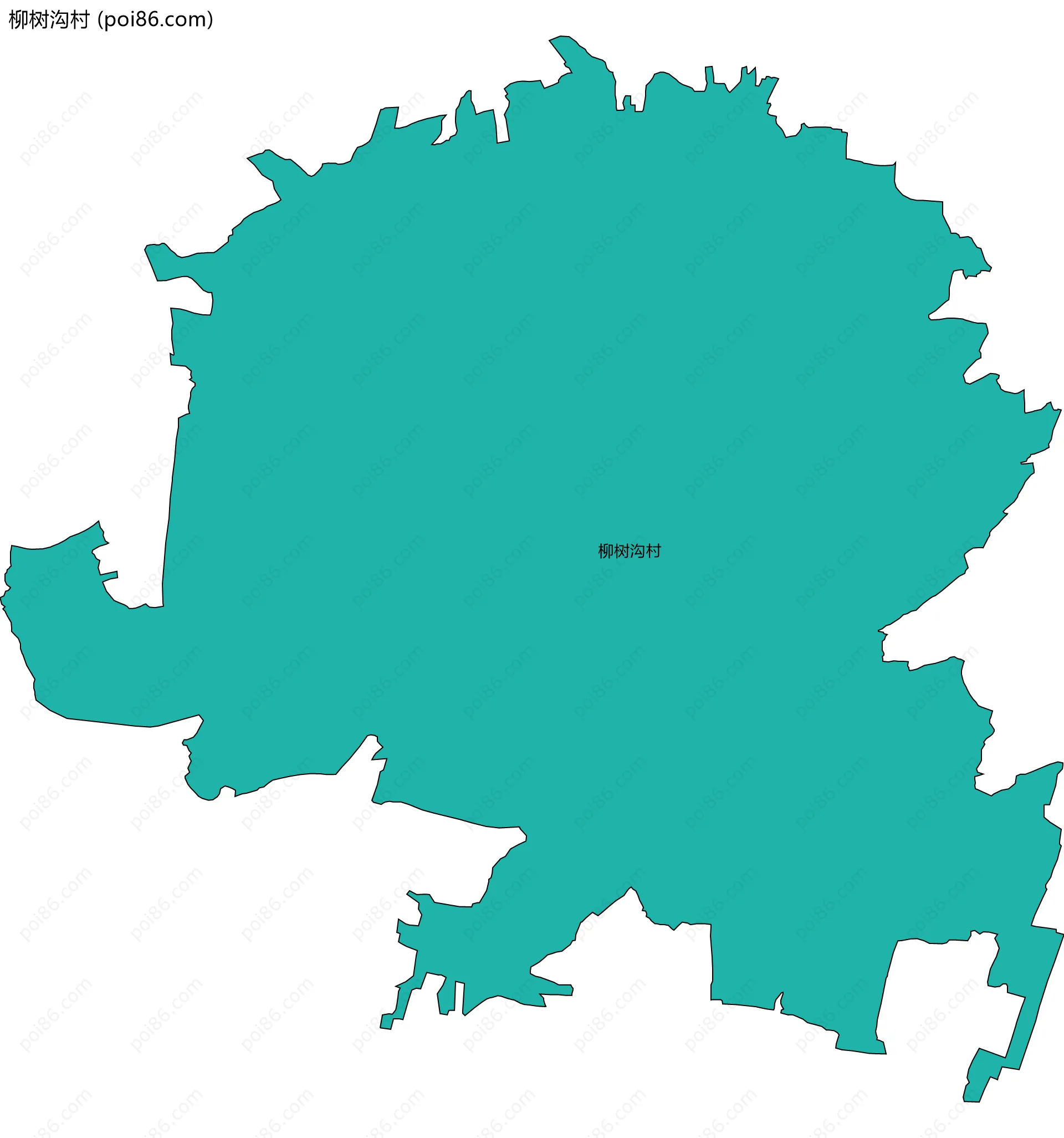 柳树沟村边界地图