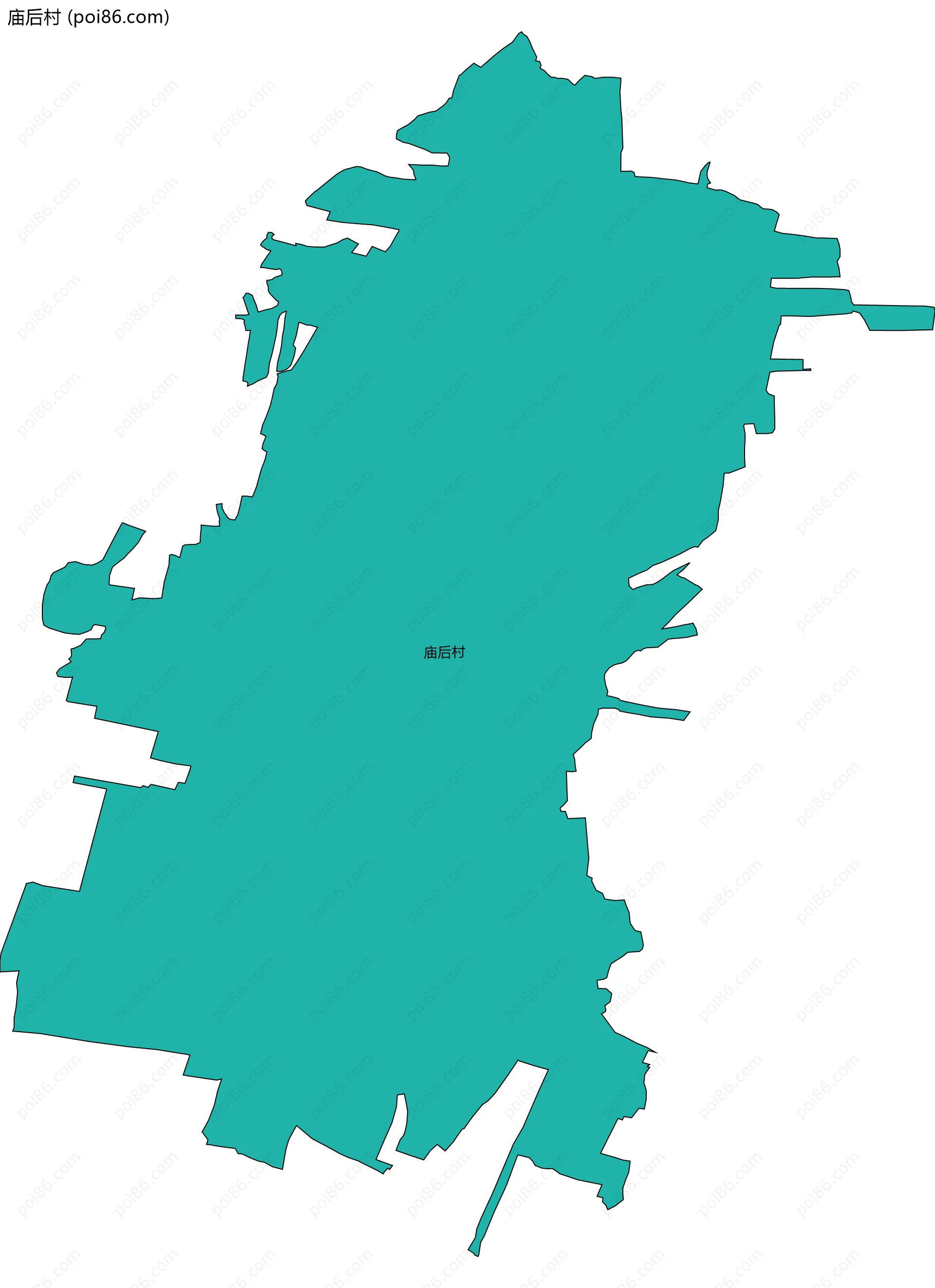 庙后村边界地图