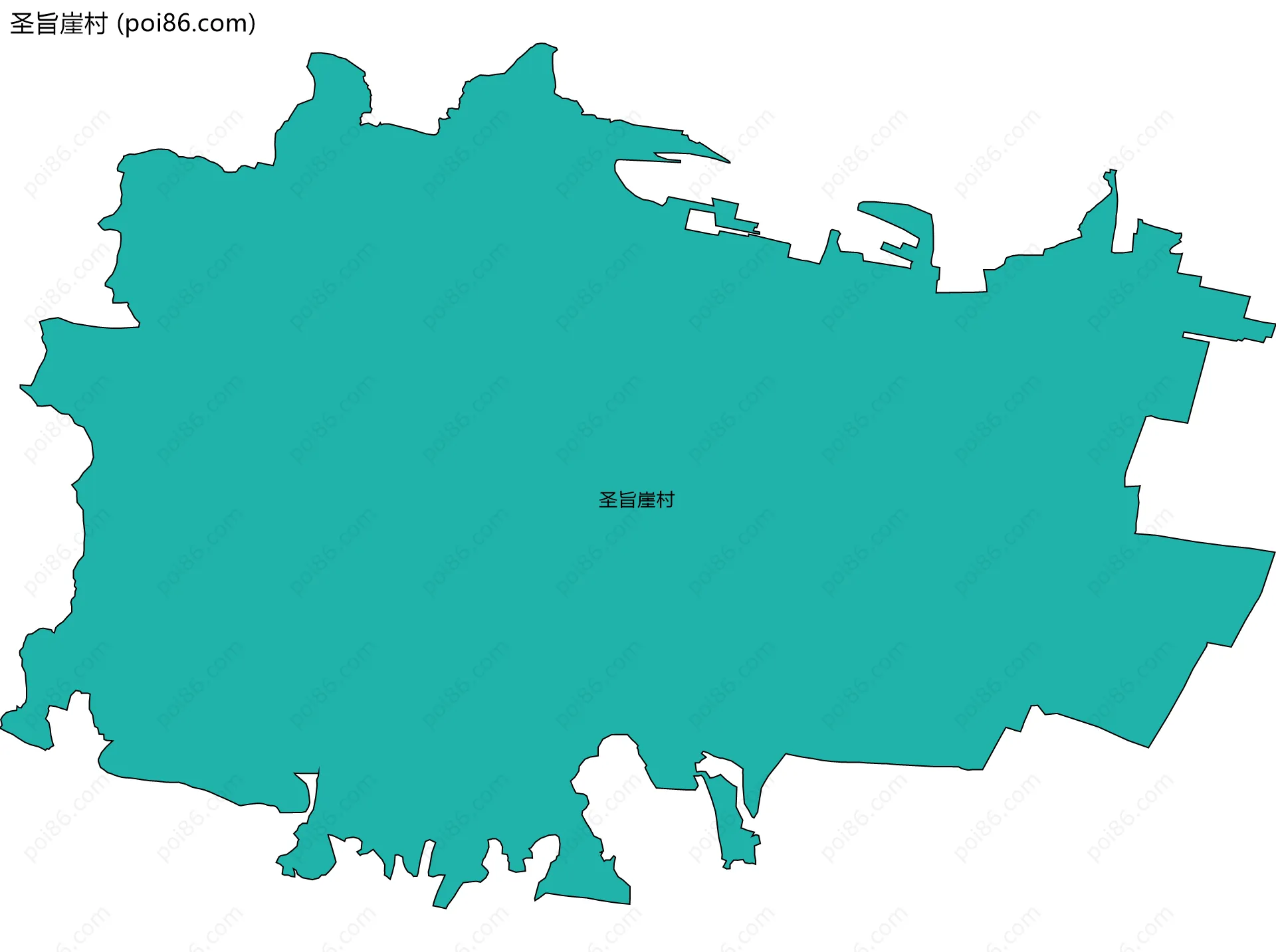 圣旨崖村边界地图