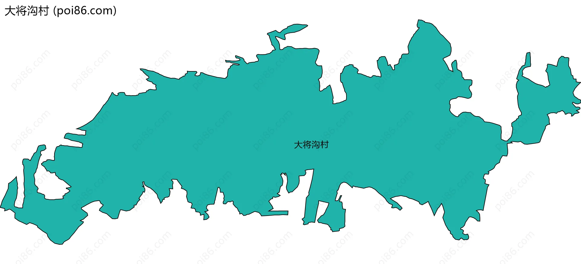 大将沟村边界地图